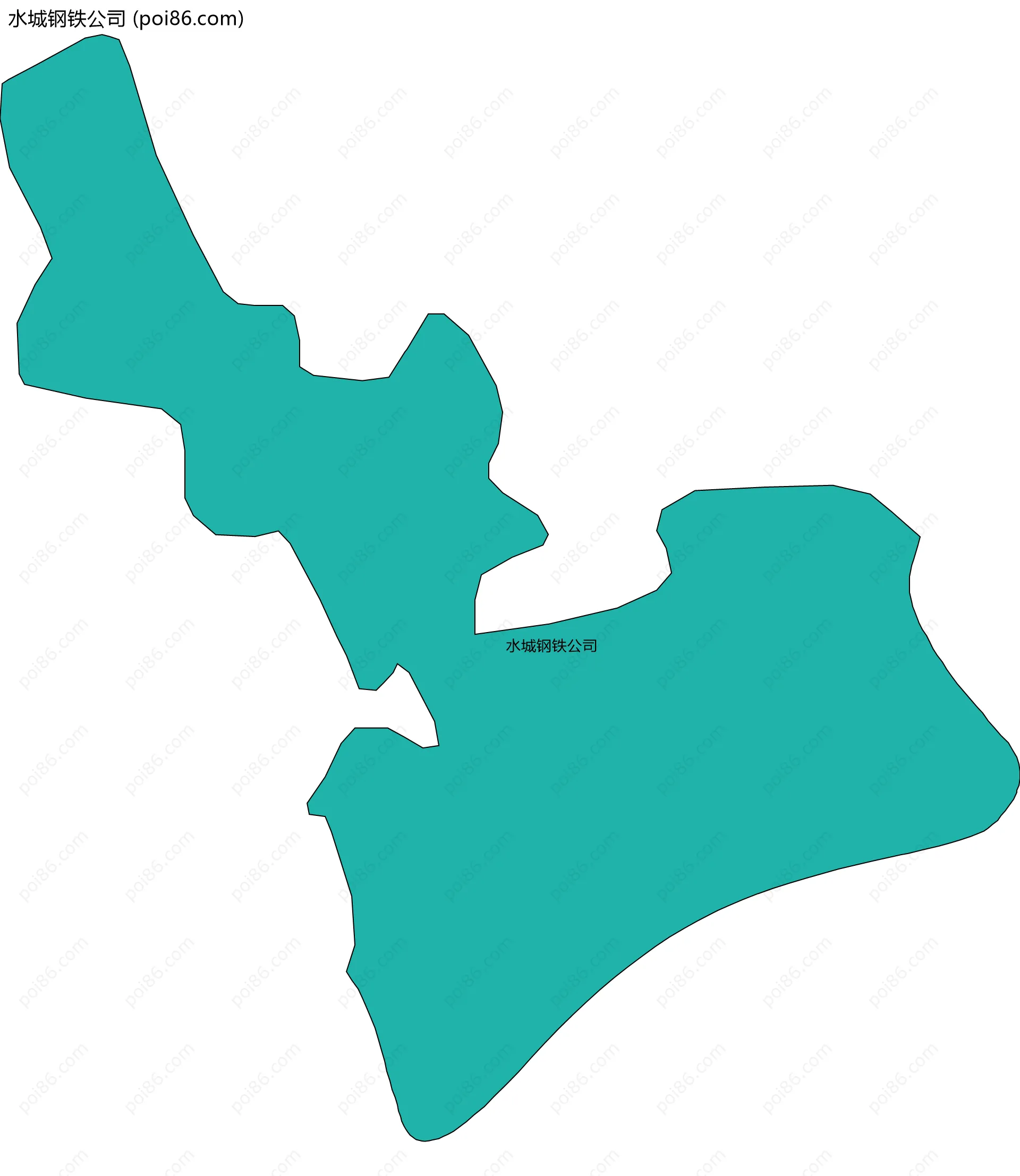 水城钢铁公司边界地图