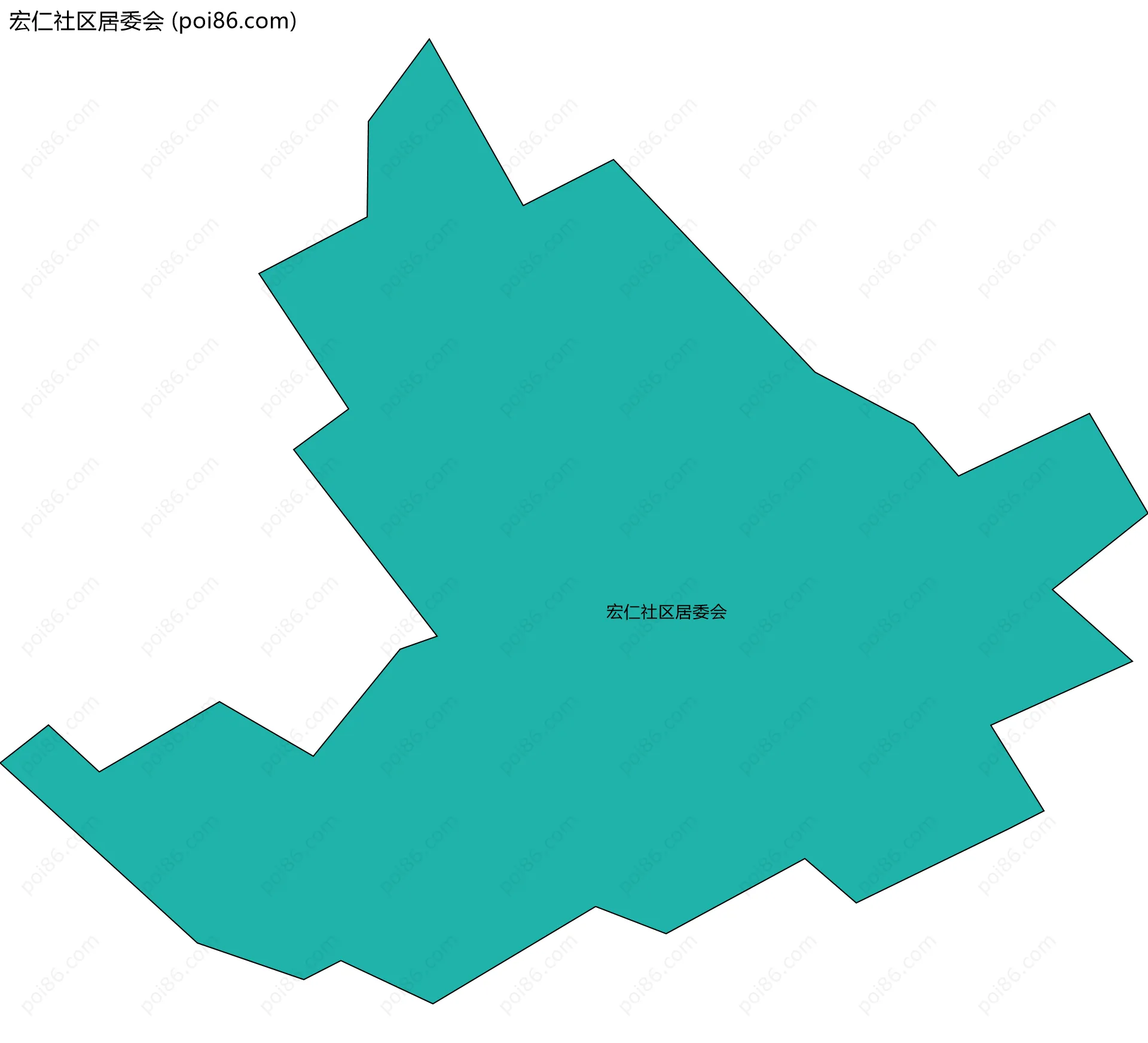 宏仁社区居委会边界地图