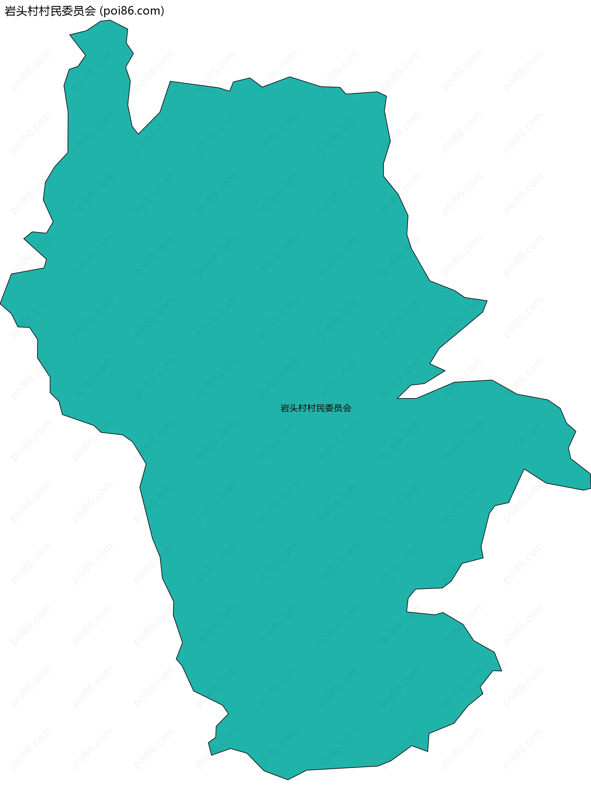岩头村村民委员会边界地图