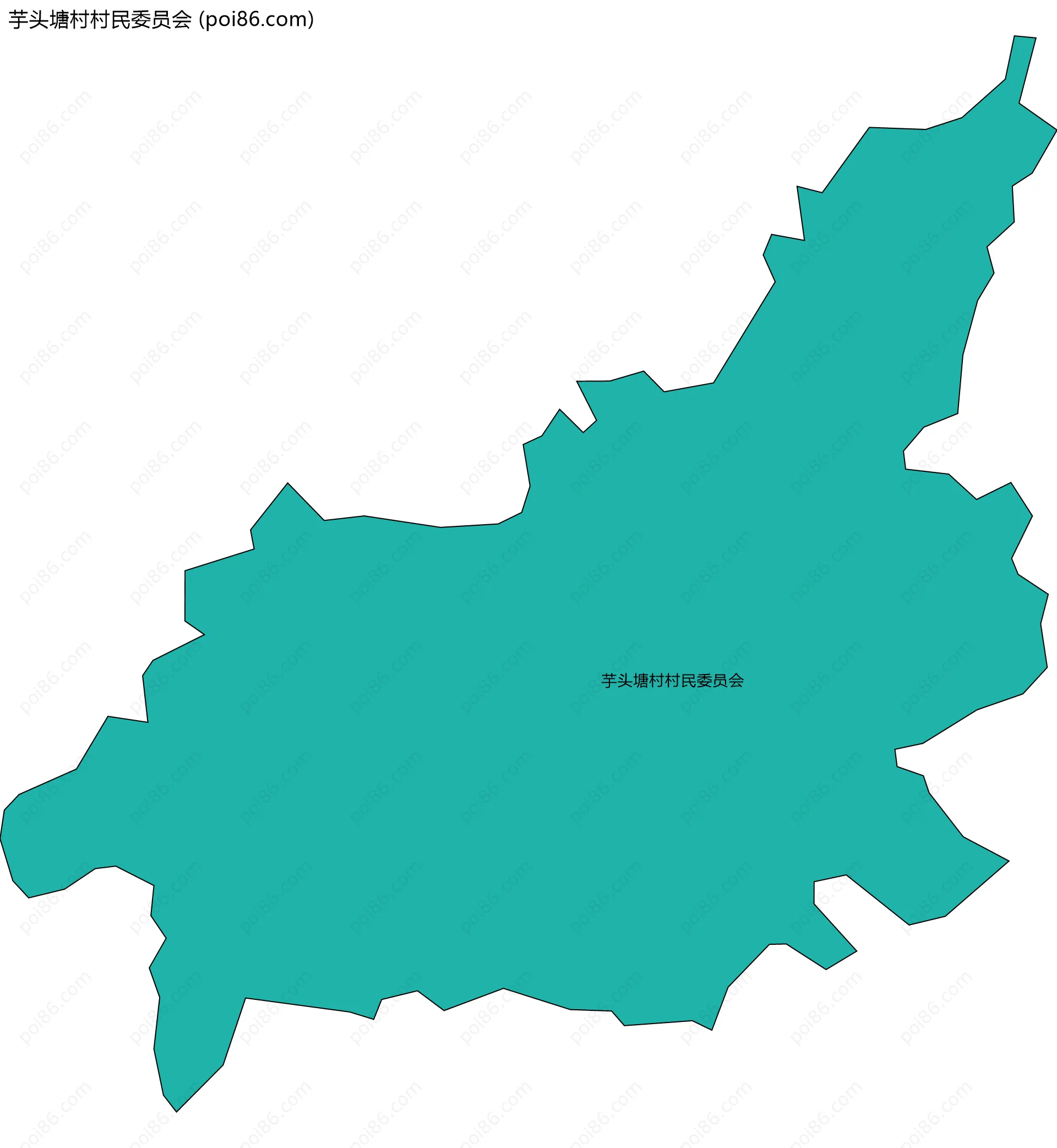 芋头塘村村民委员会边界地图