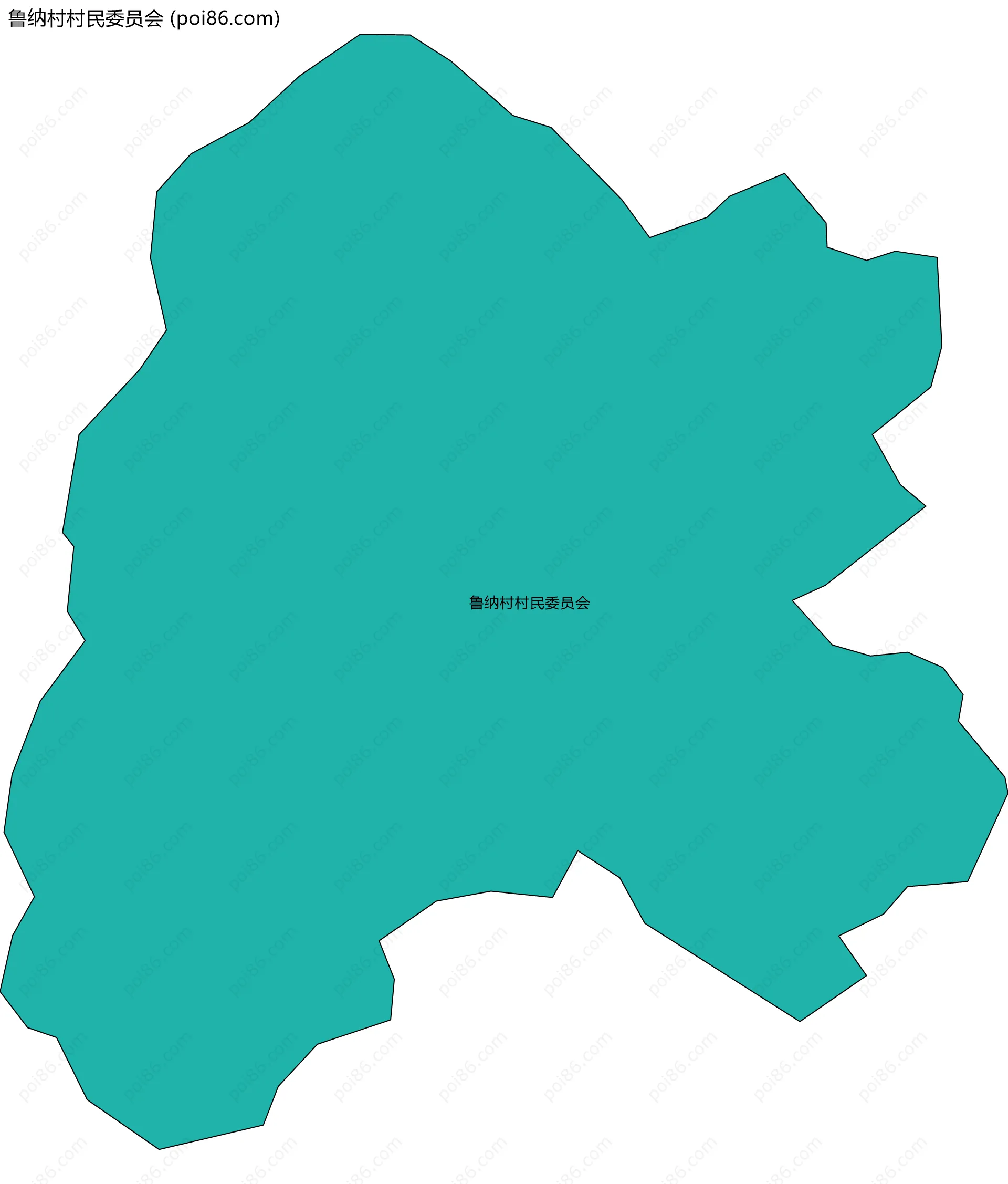 鲁纳村村民委员会边界地图