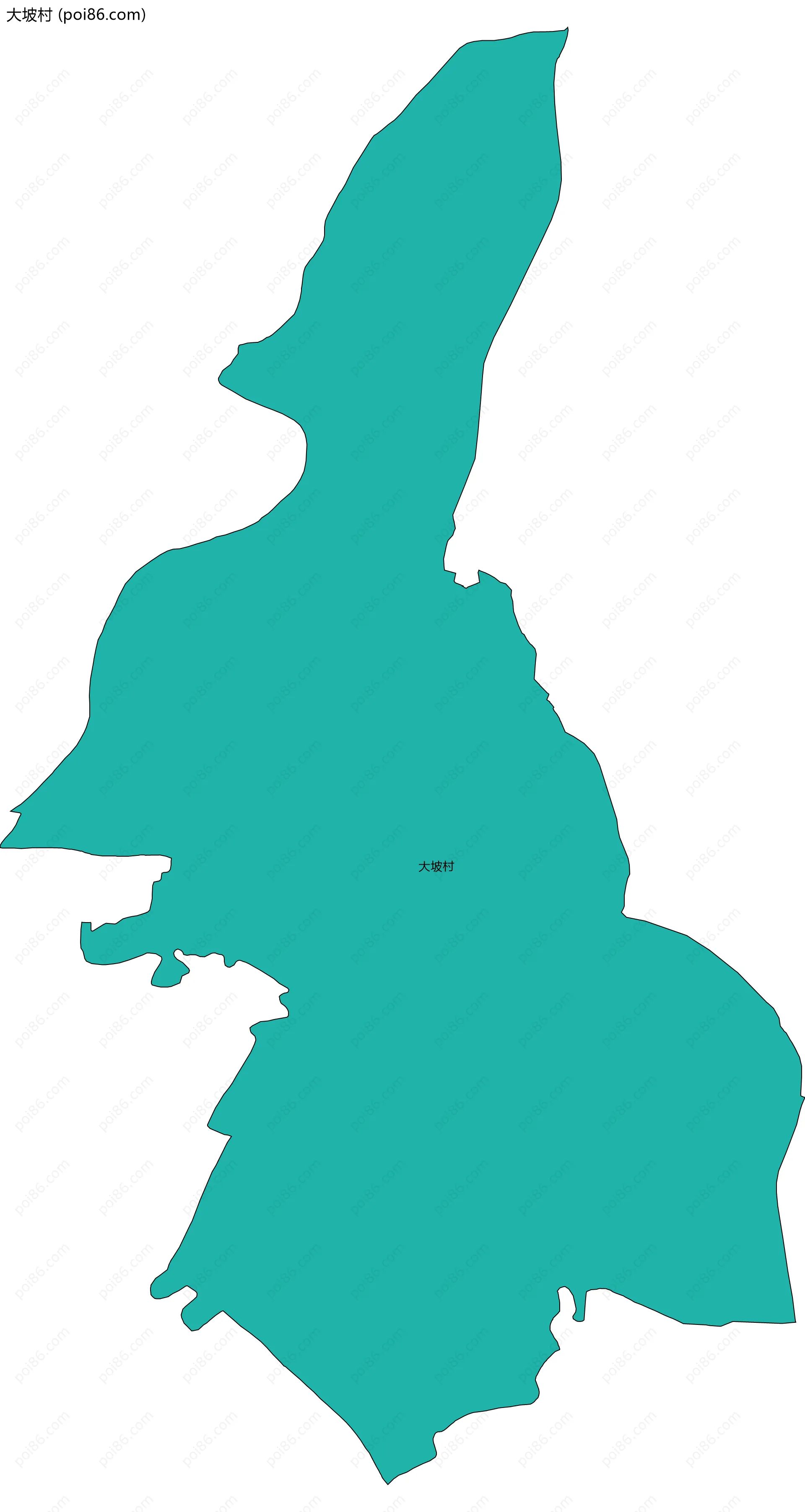 大坡村边界地图