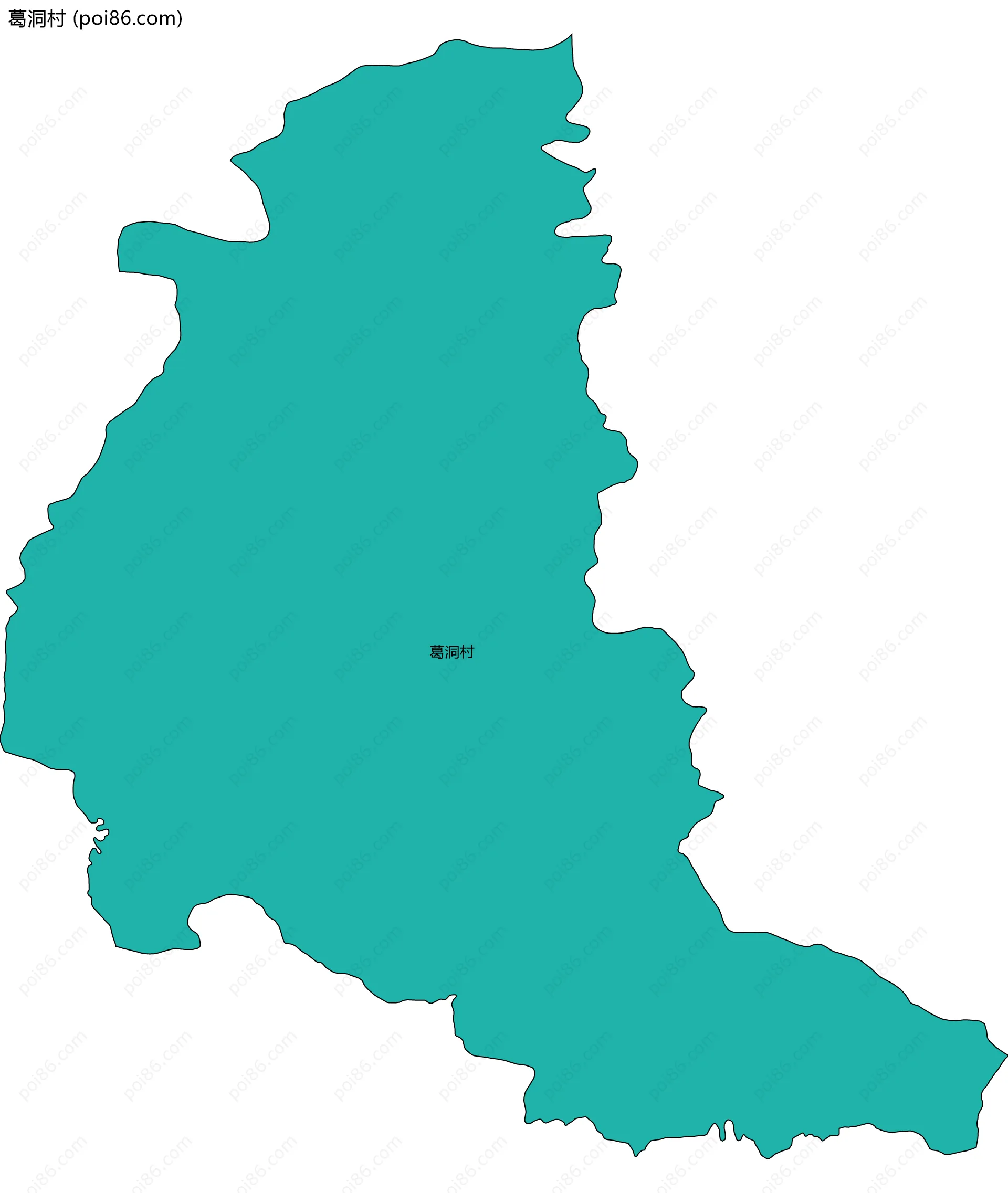 葛洞村边界地图