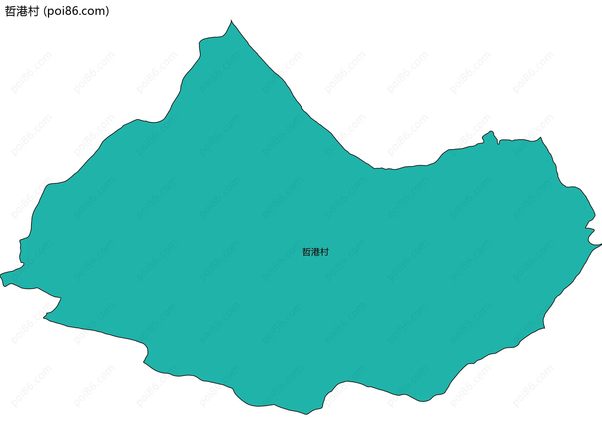 哲港村边界地图