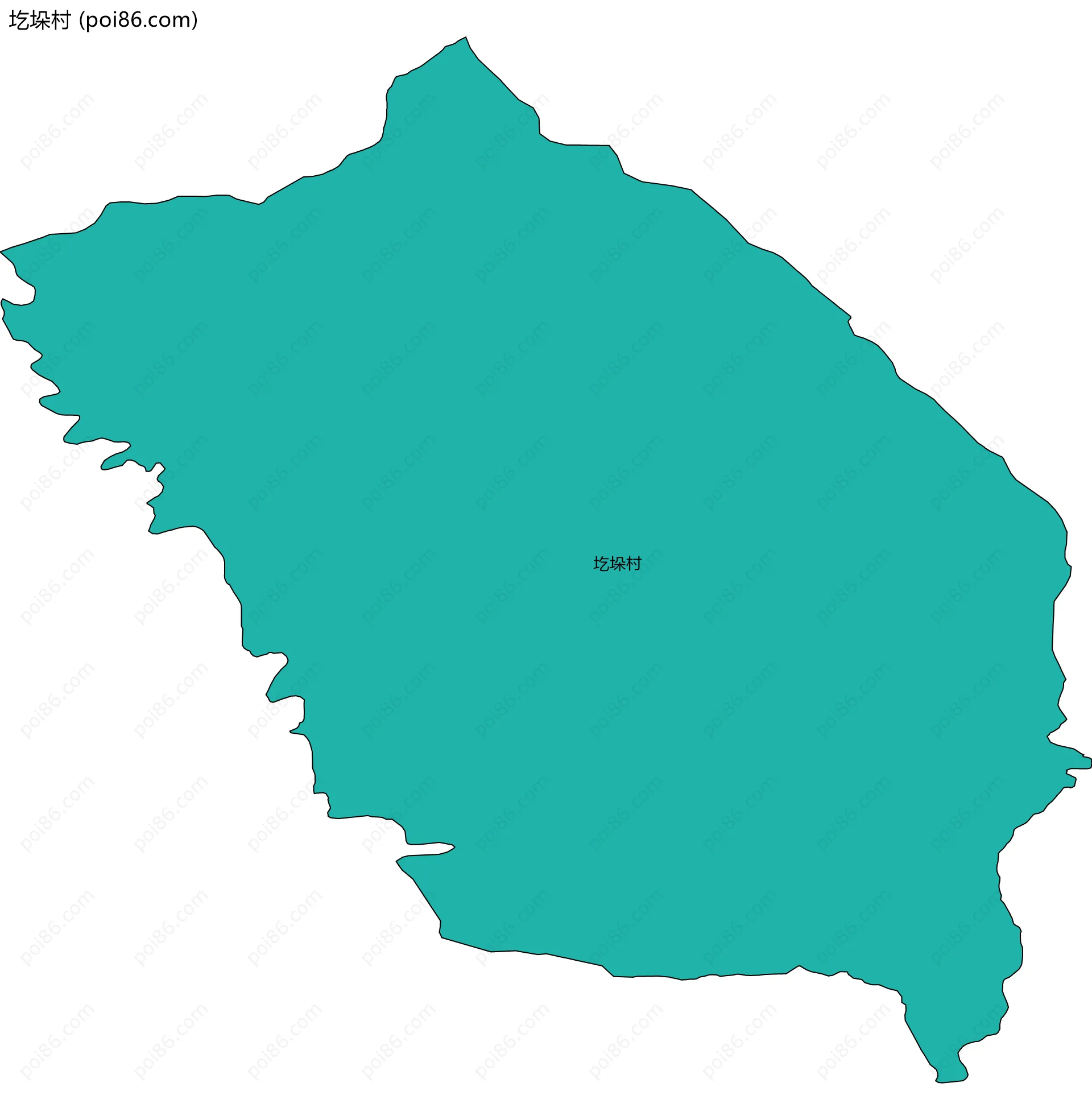 圪垛村边界地图