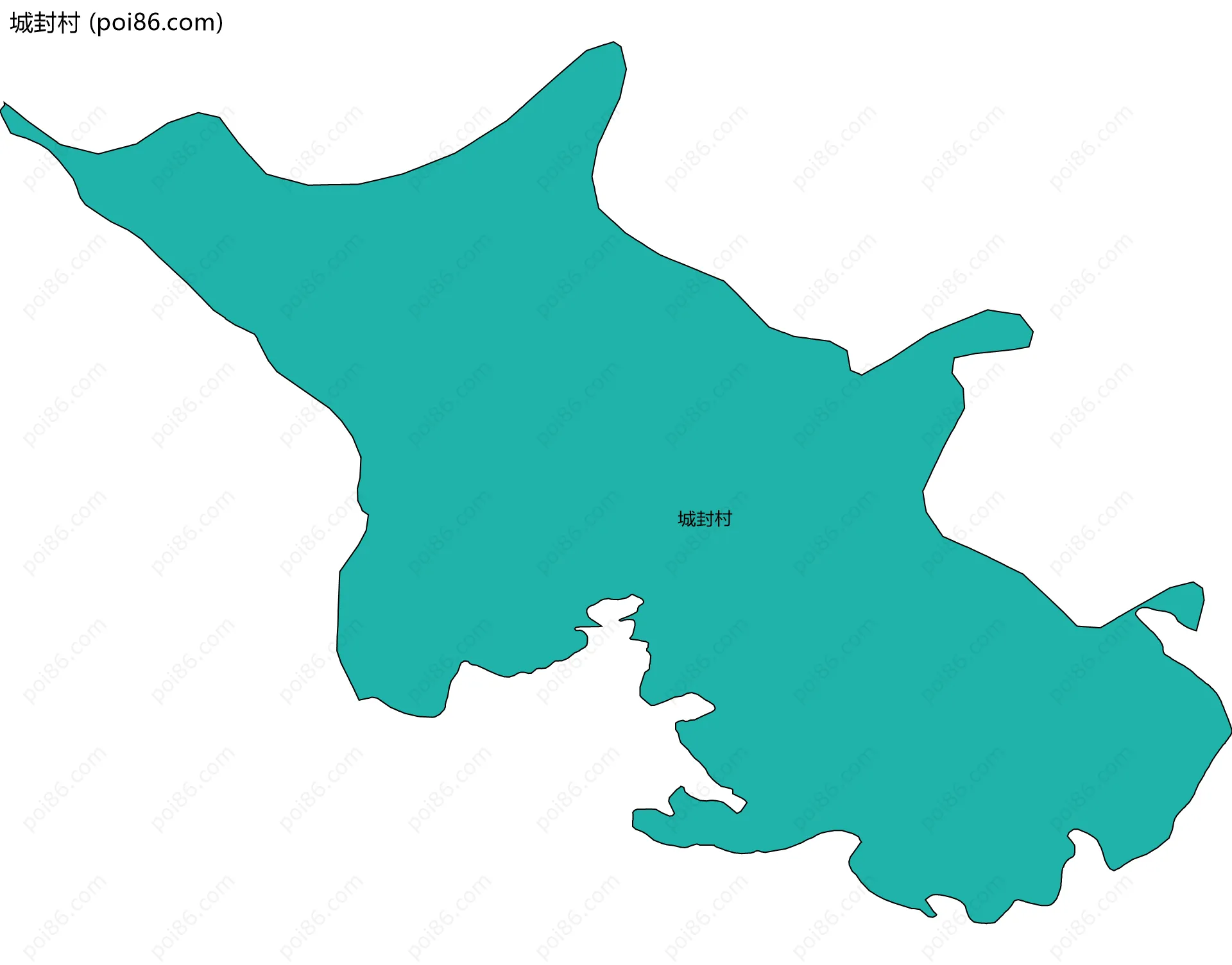 城封村边界地图