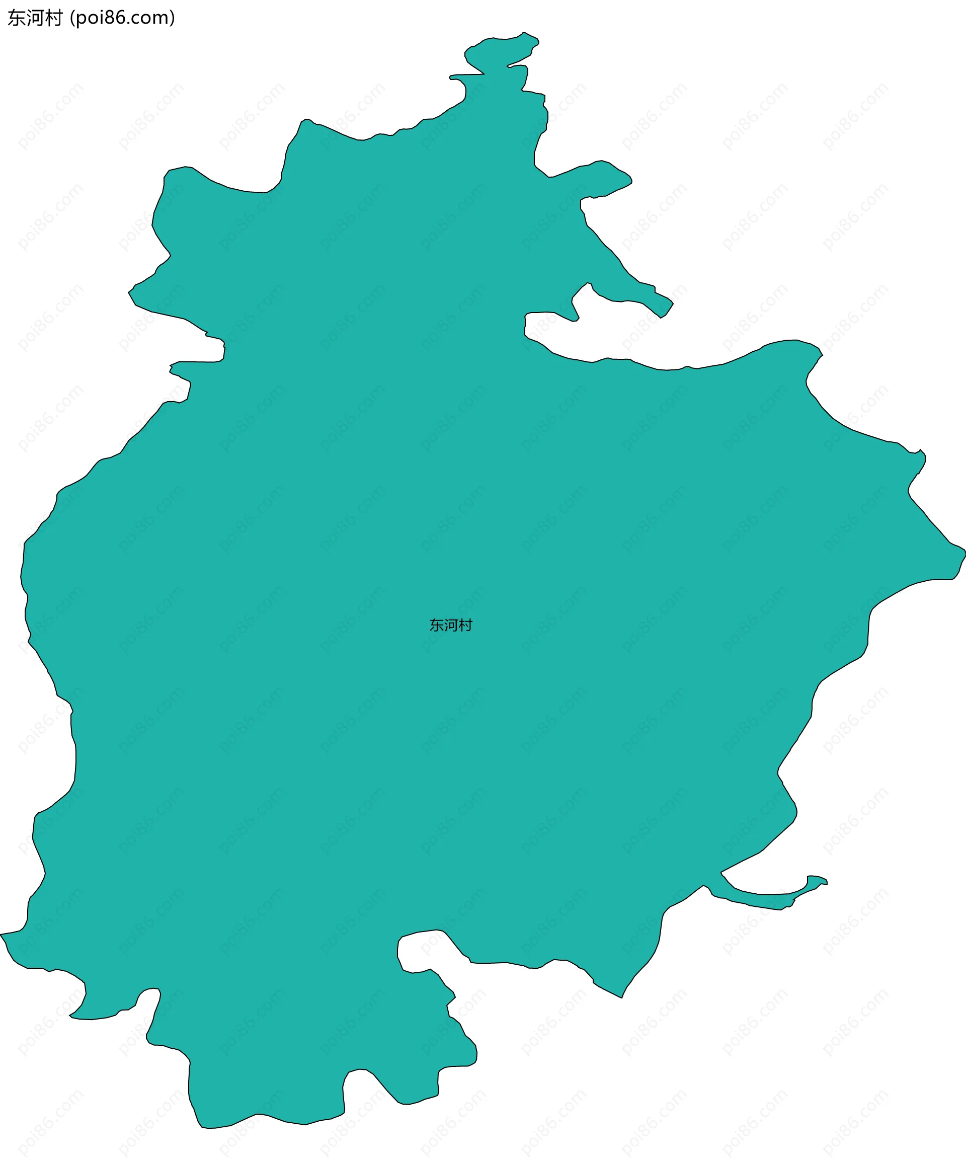 东河村边界地图