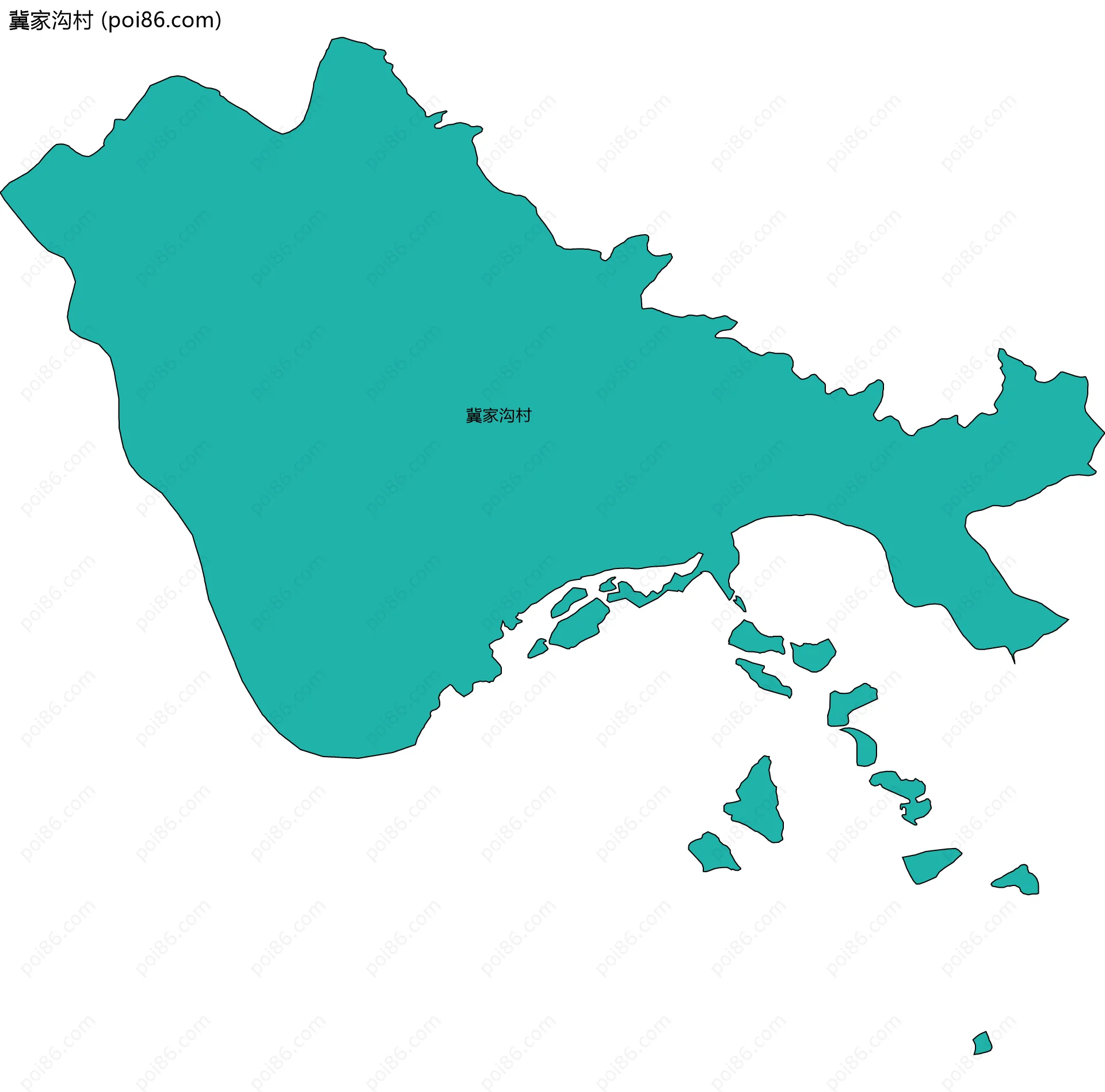 冀家沟村边界地图