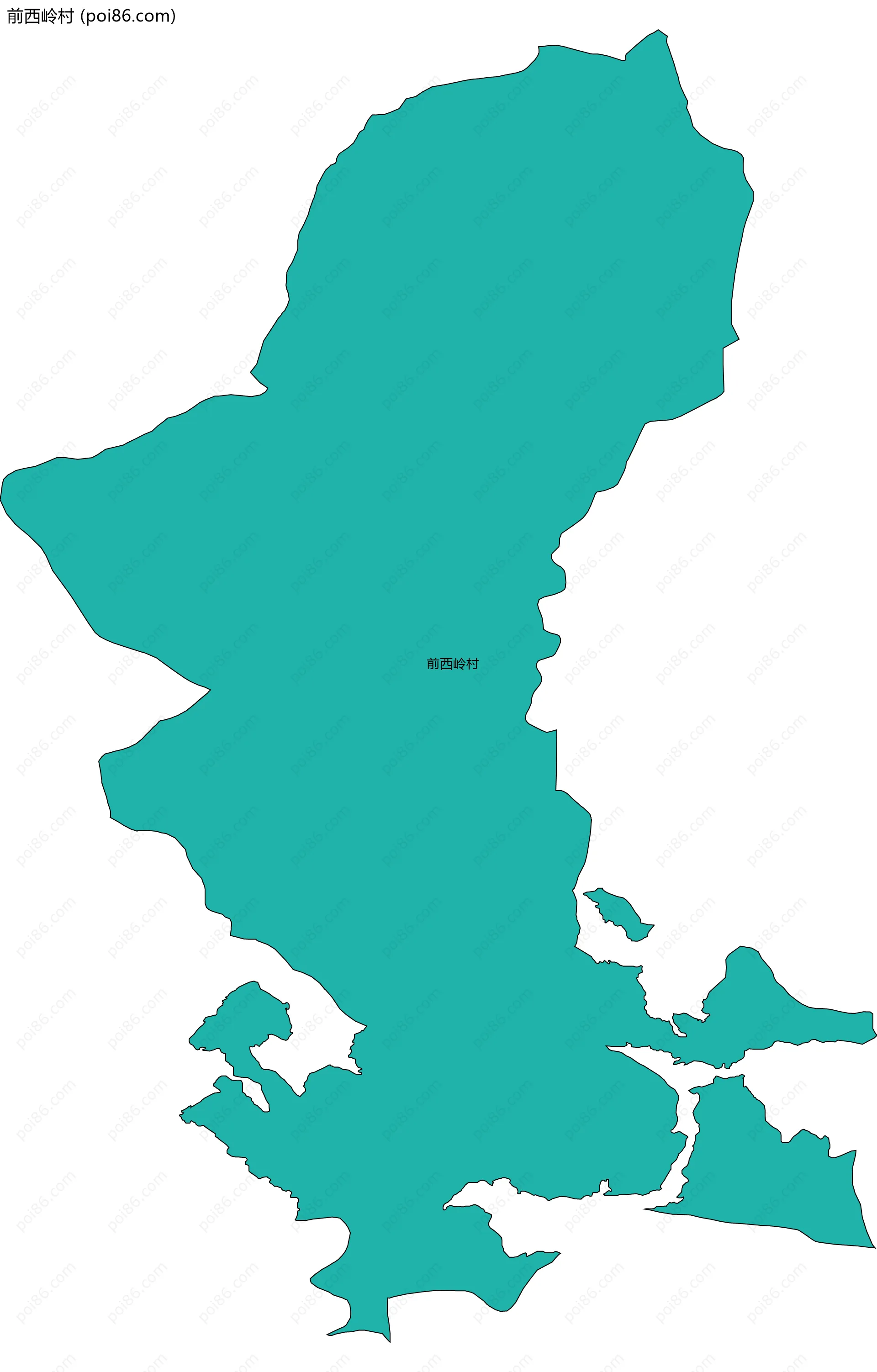 前西岭村边界地图