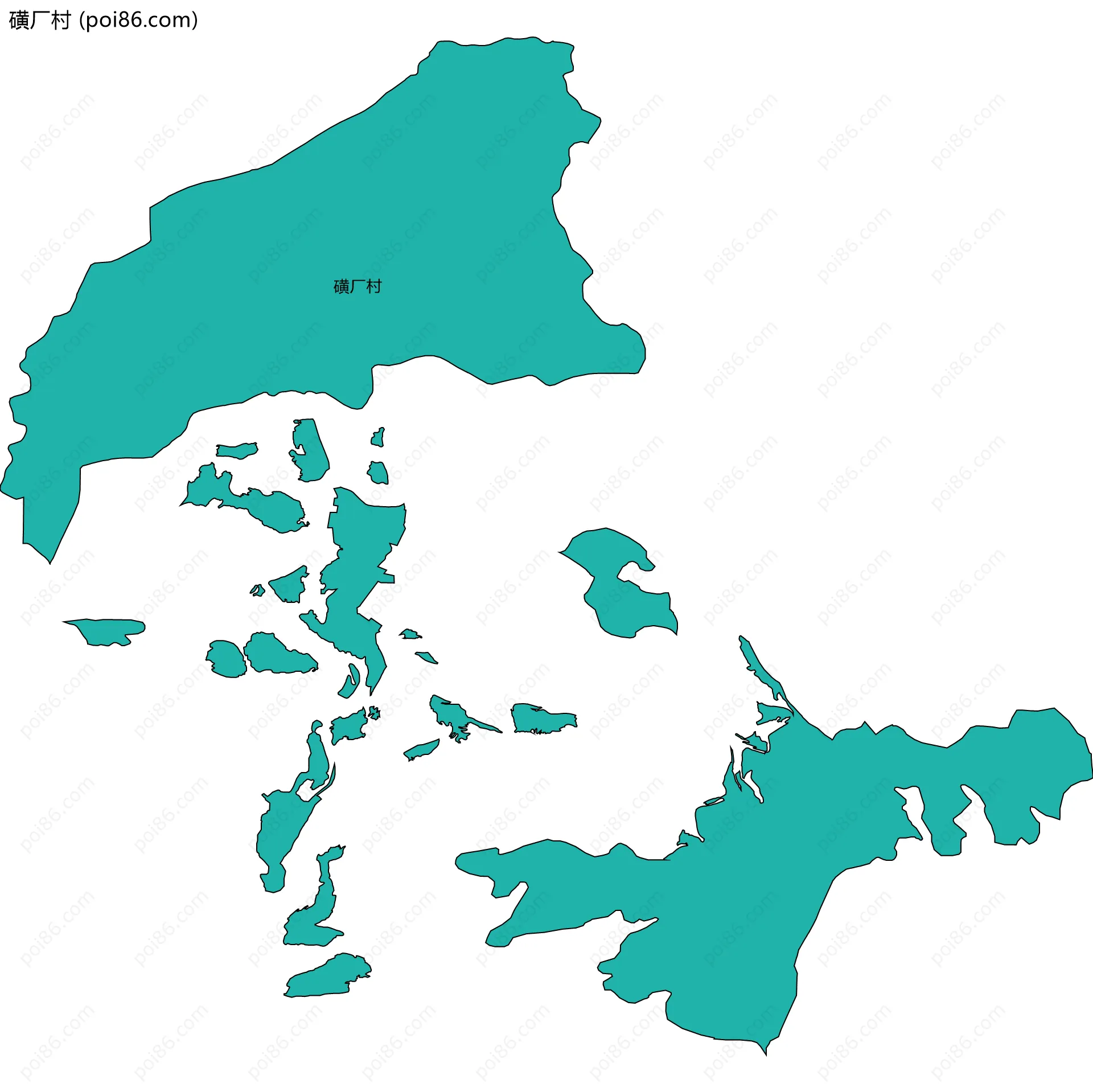 磺厂村边界地图