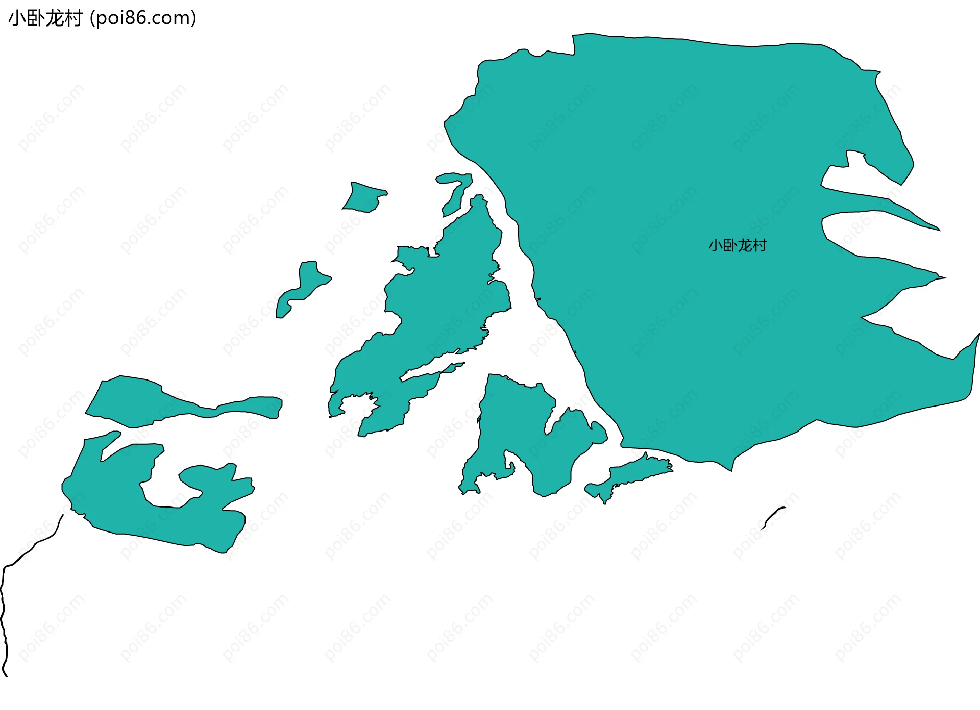 小卧龙村边界地图