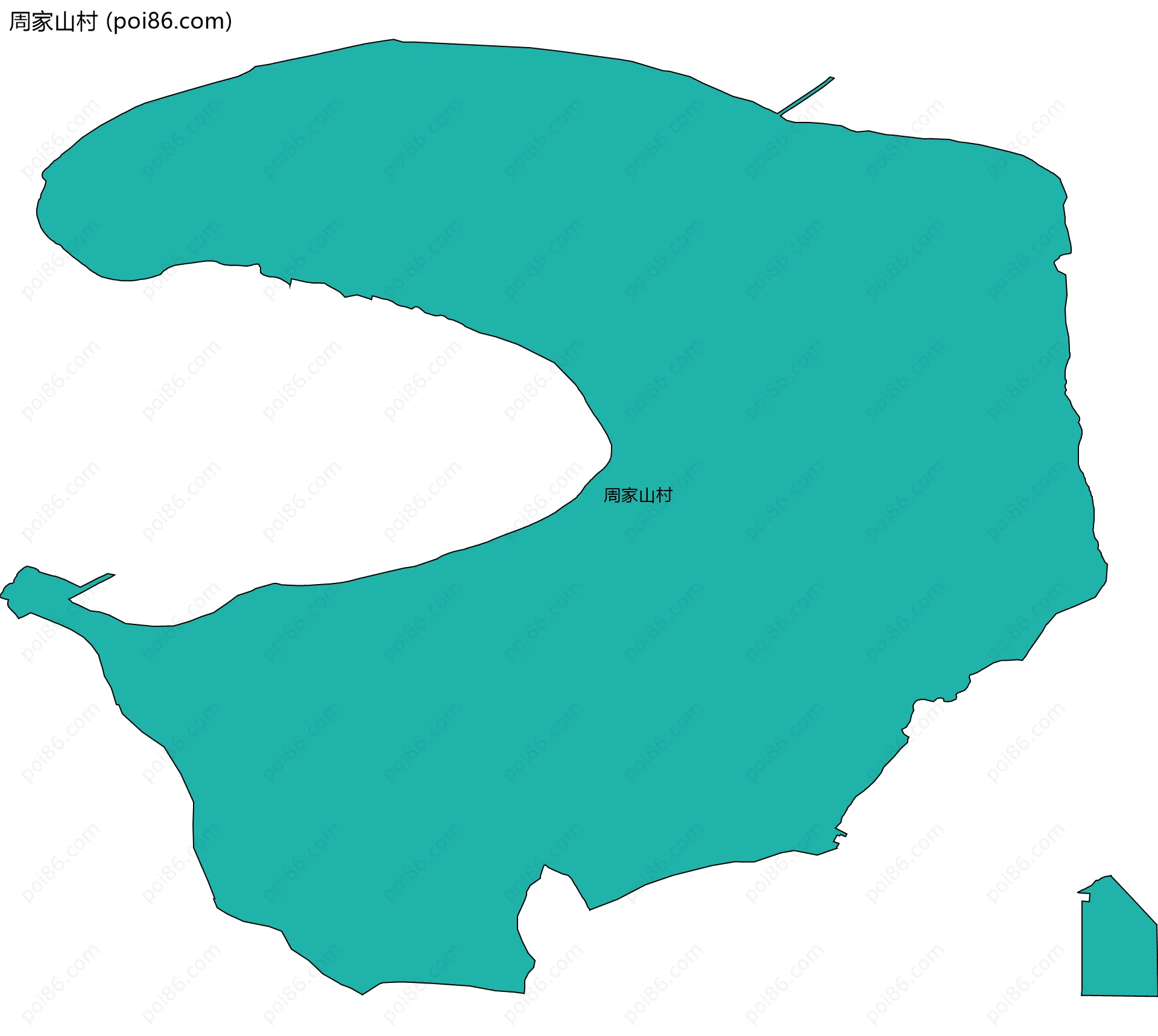 周家山村边界地图