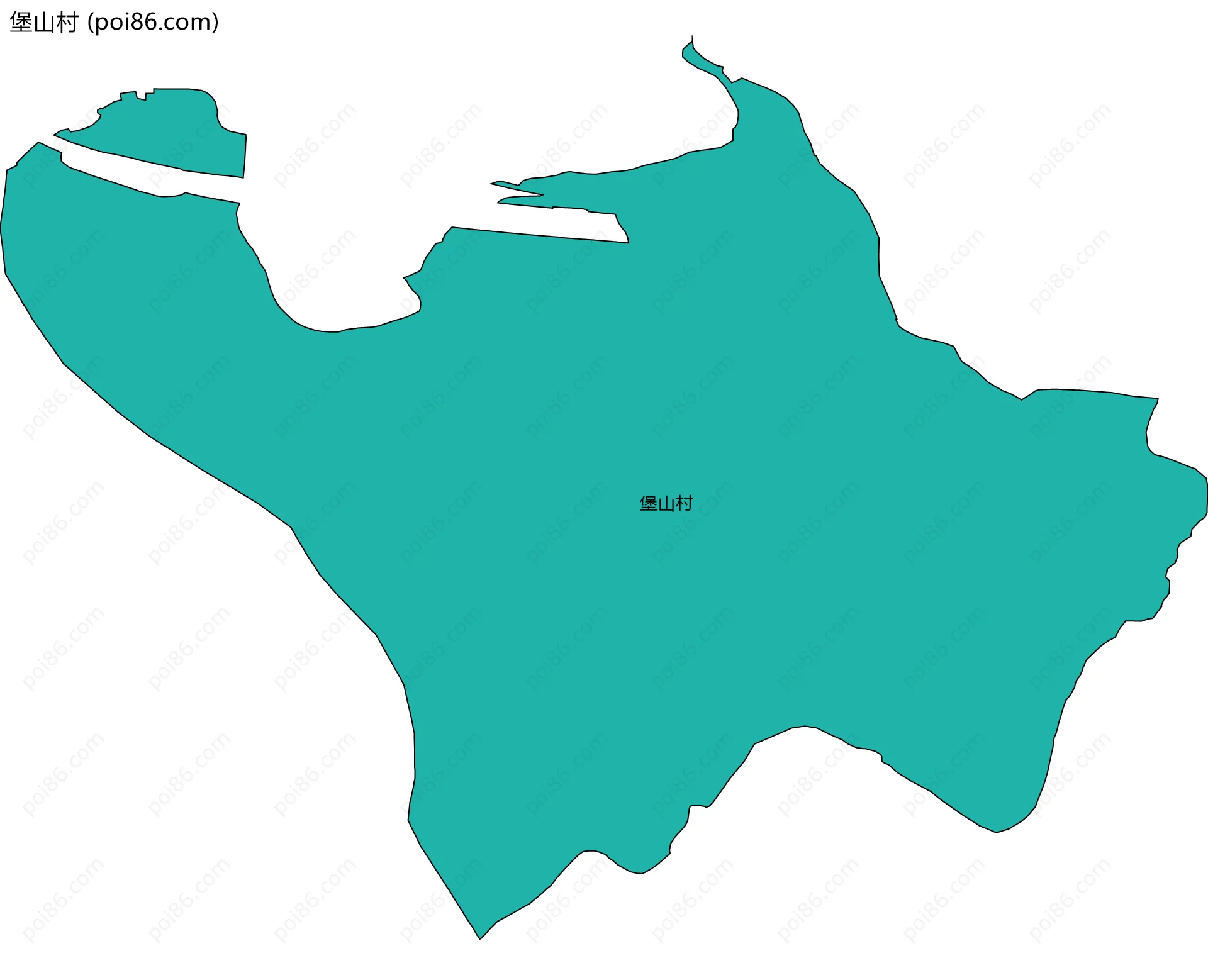 堡山村边界地图