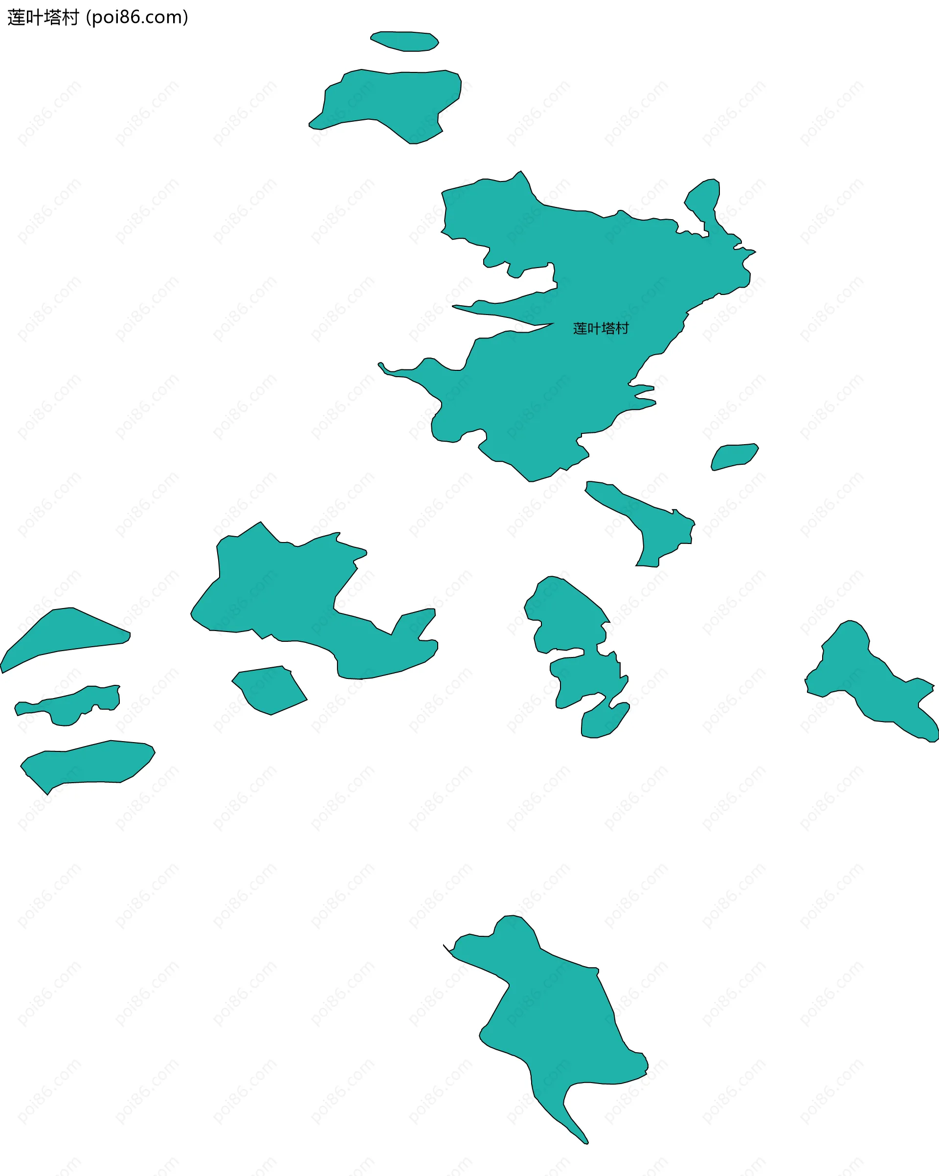 莲叶塔村边界地图