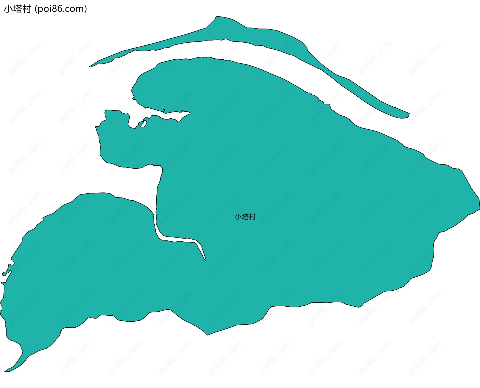 小塔村边界地图