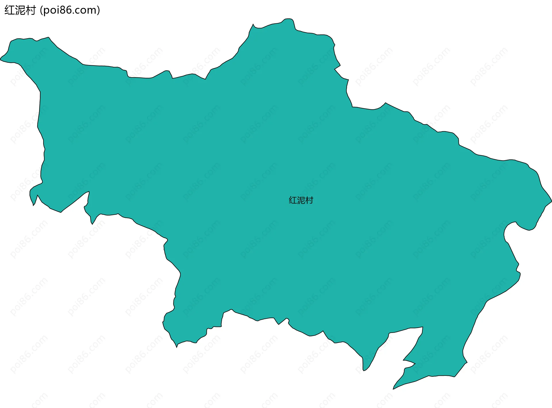 红泥村边界地图