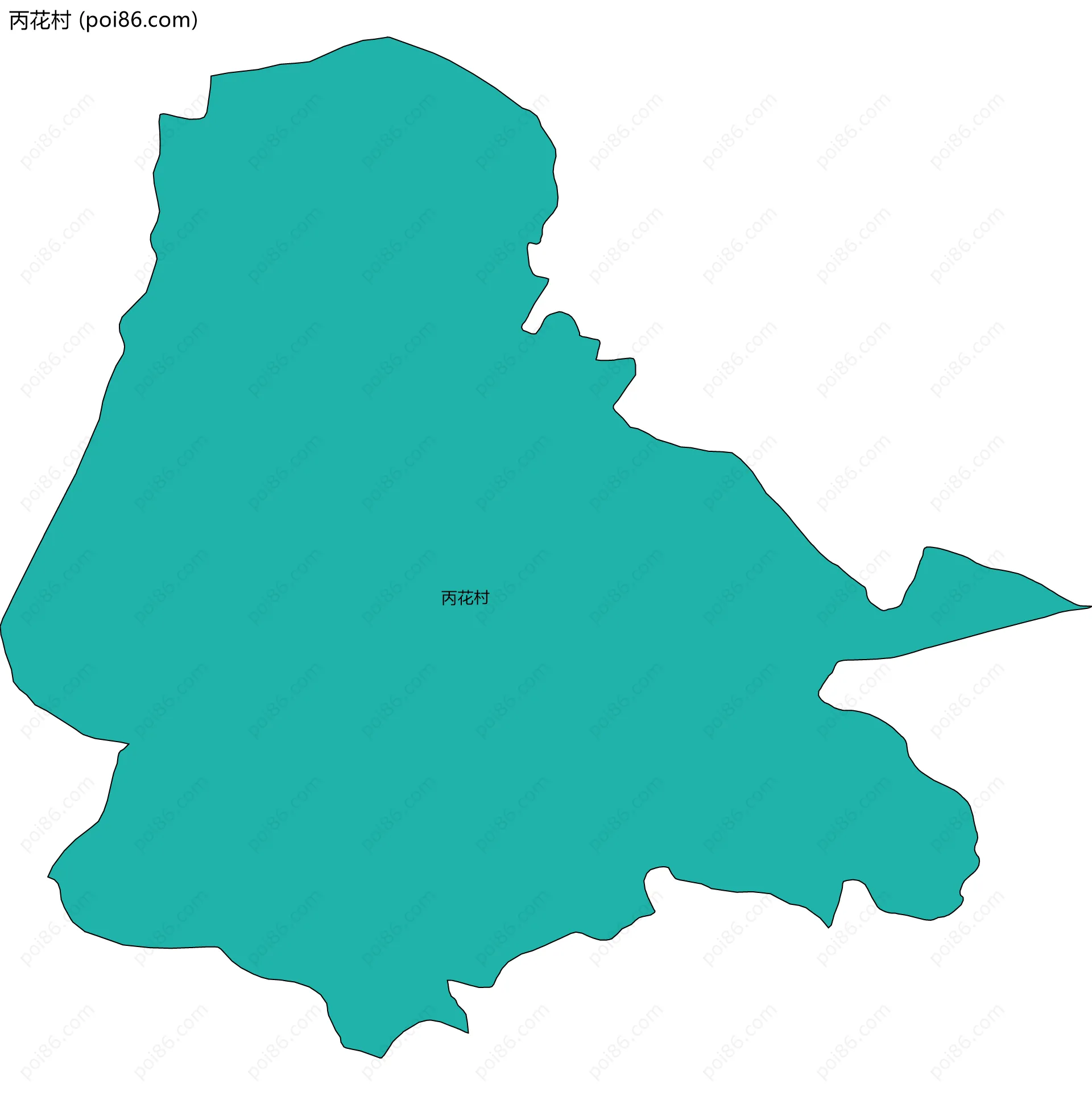 丙花村边界地图