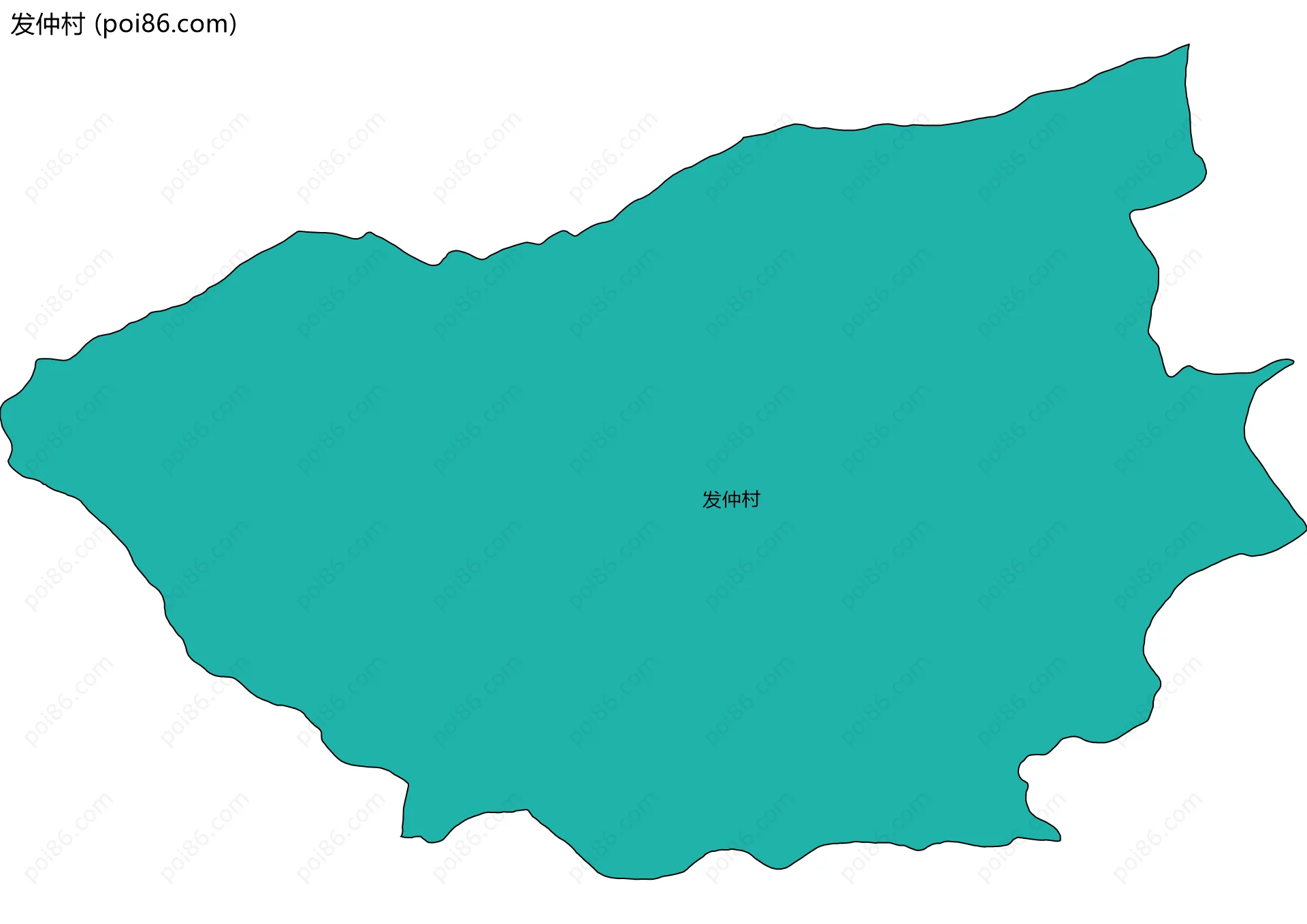 发仲村边界地图