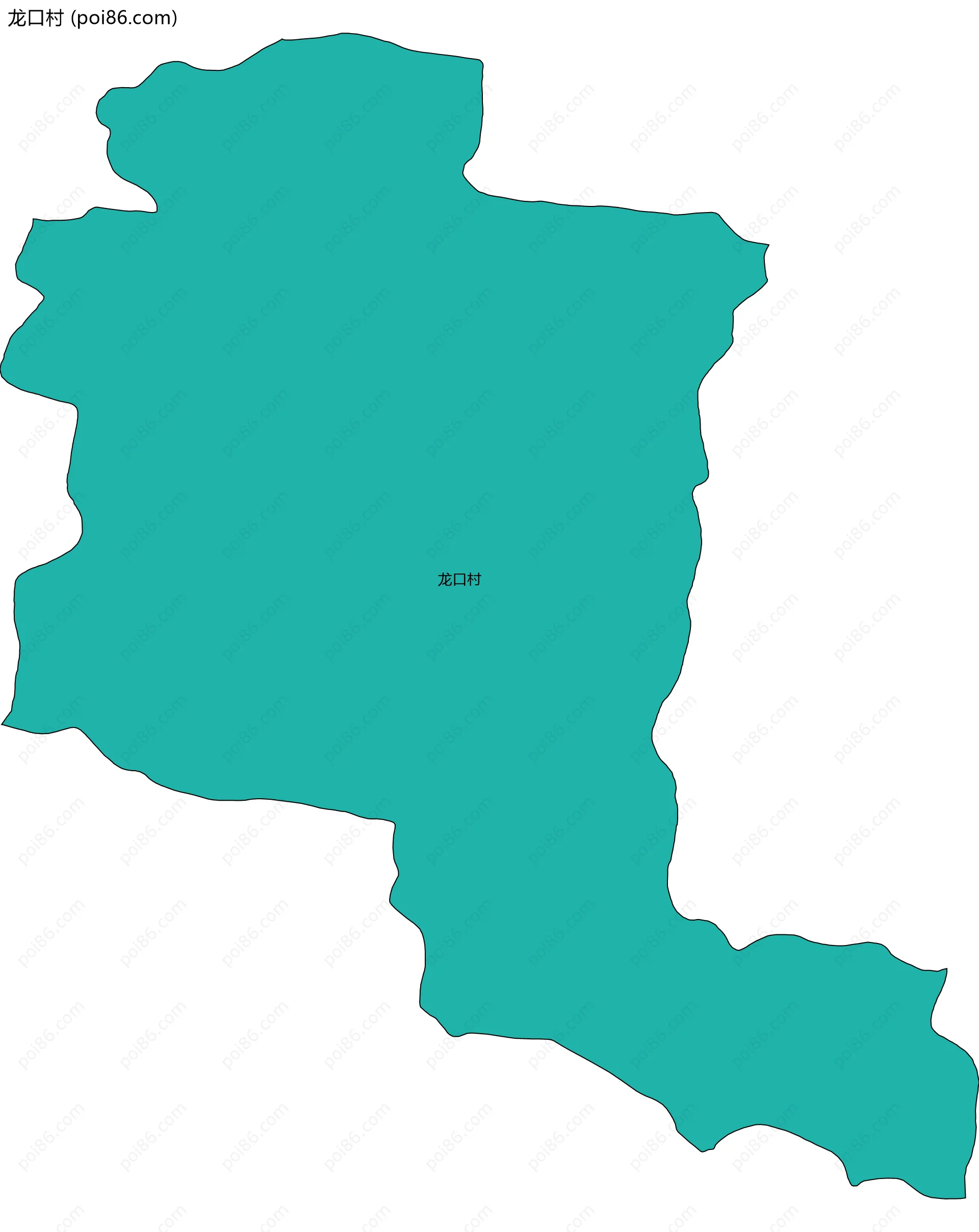 龙口村边界地图