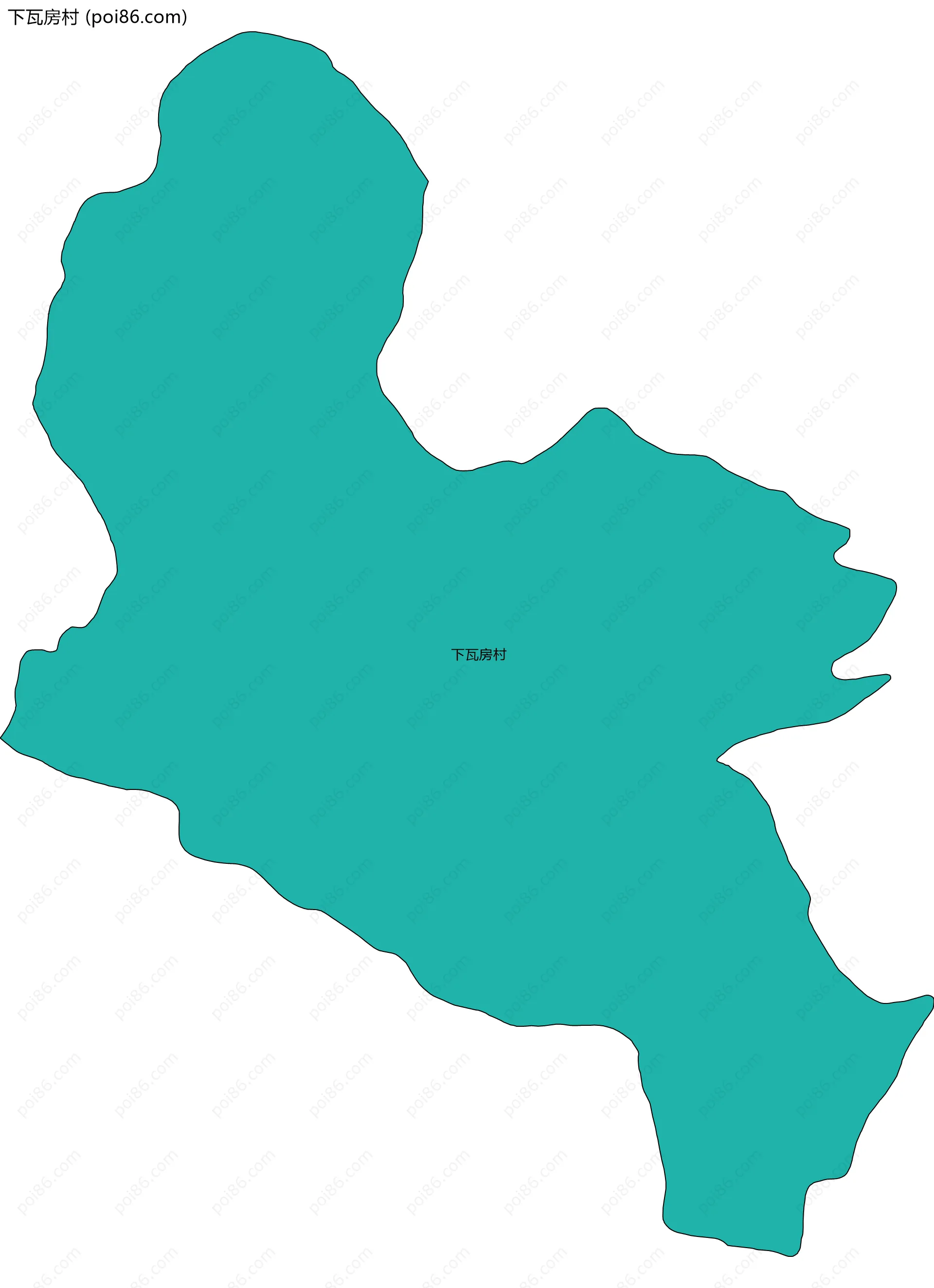 下瓦房村边界地图