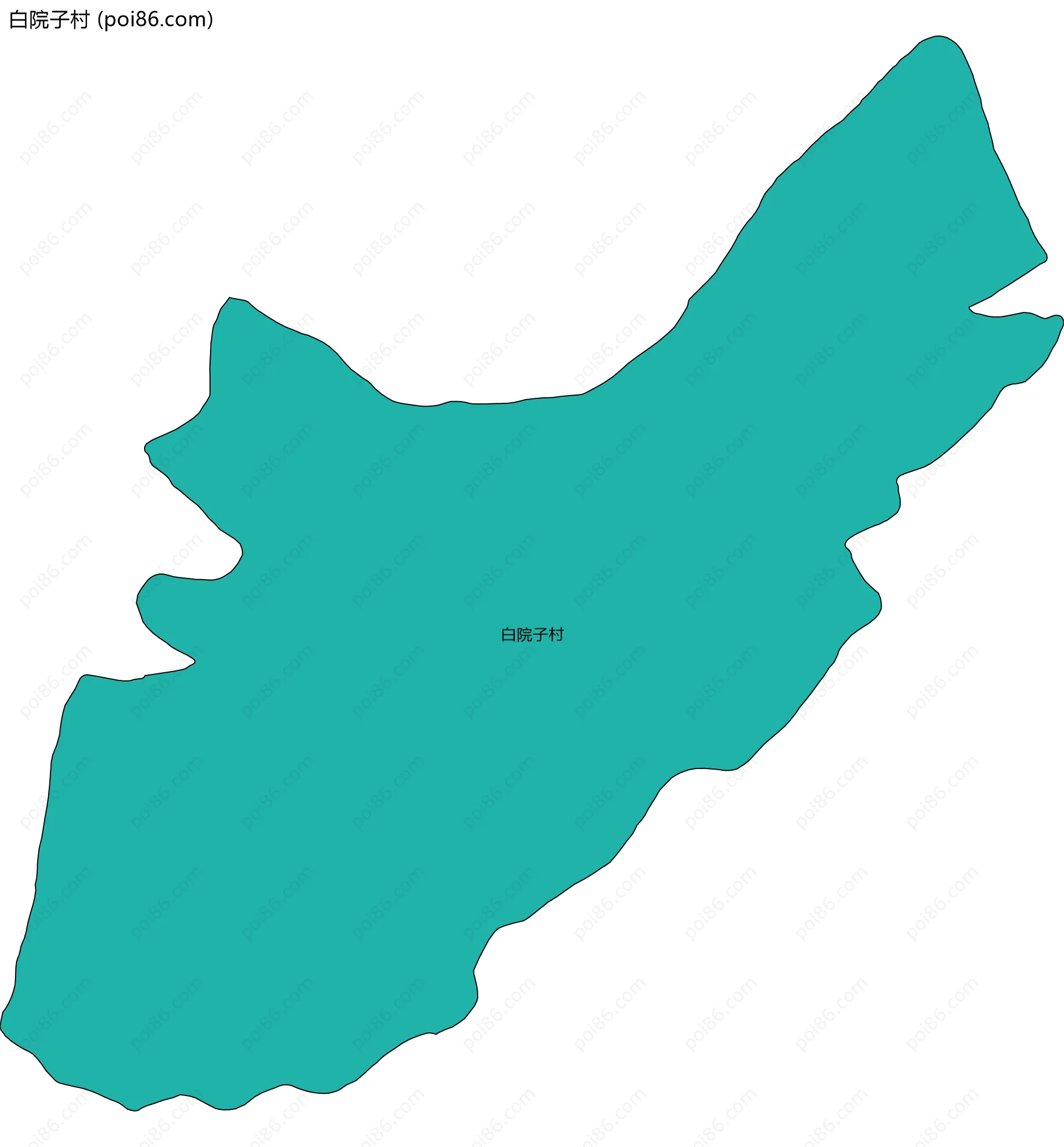 白院子村边界地图