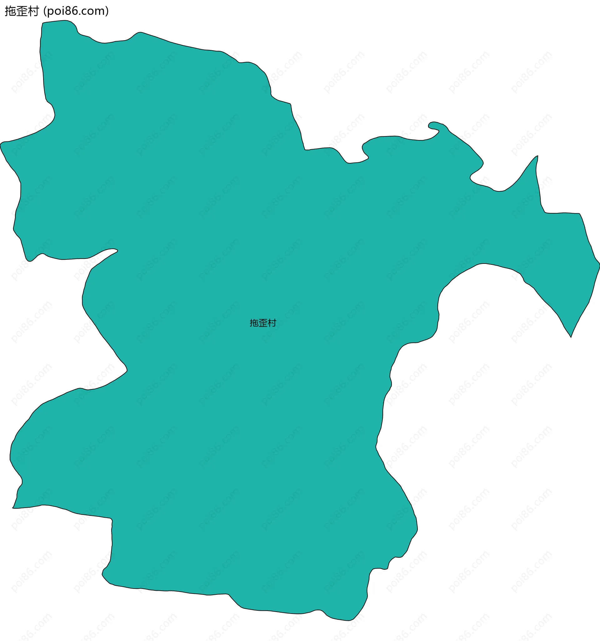 拖歪村边界地图