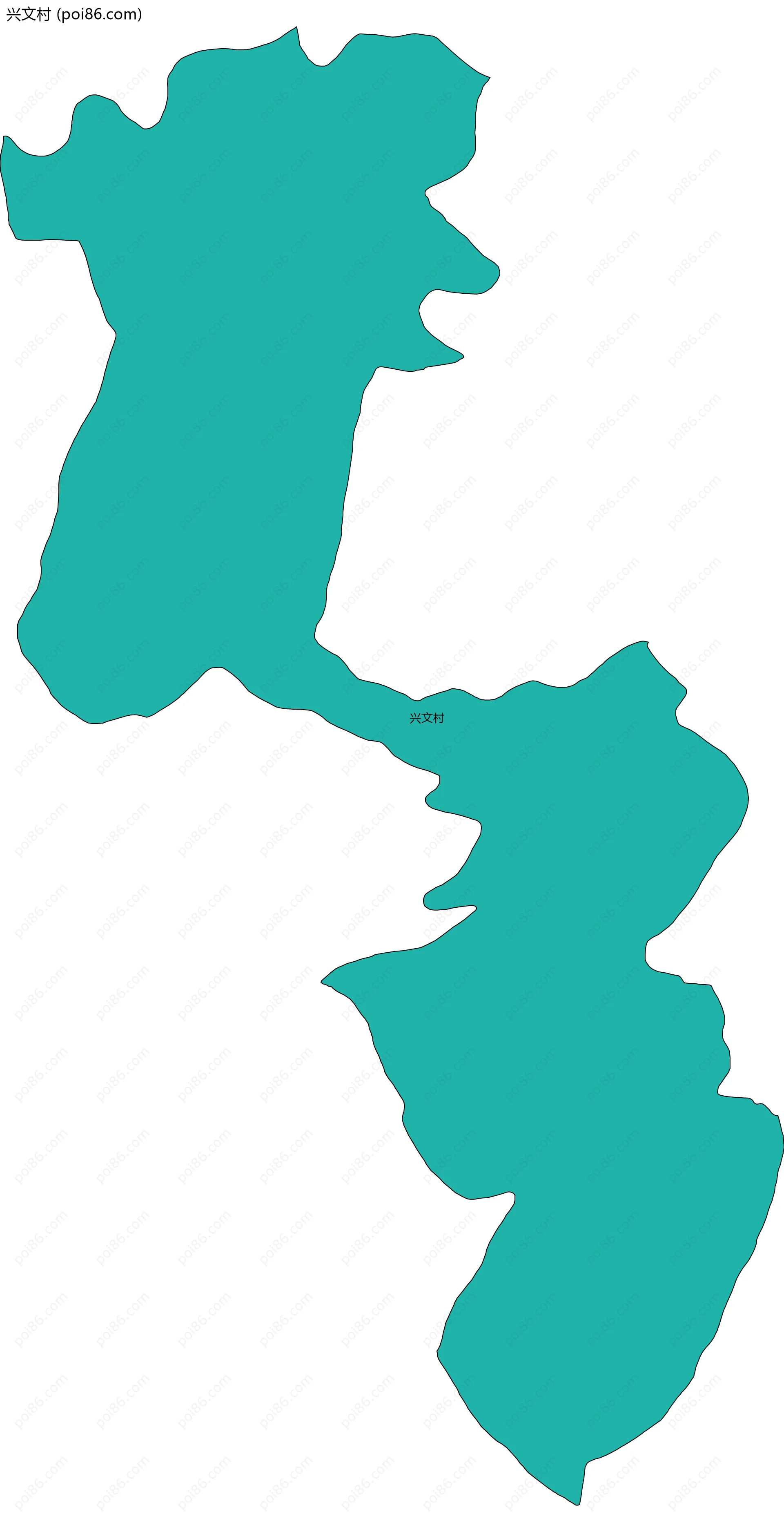 兴文村边界地图