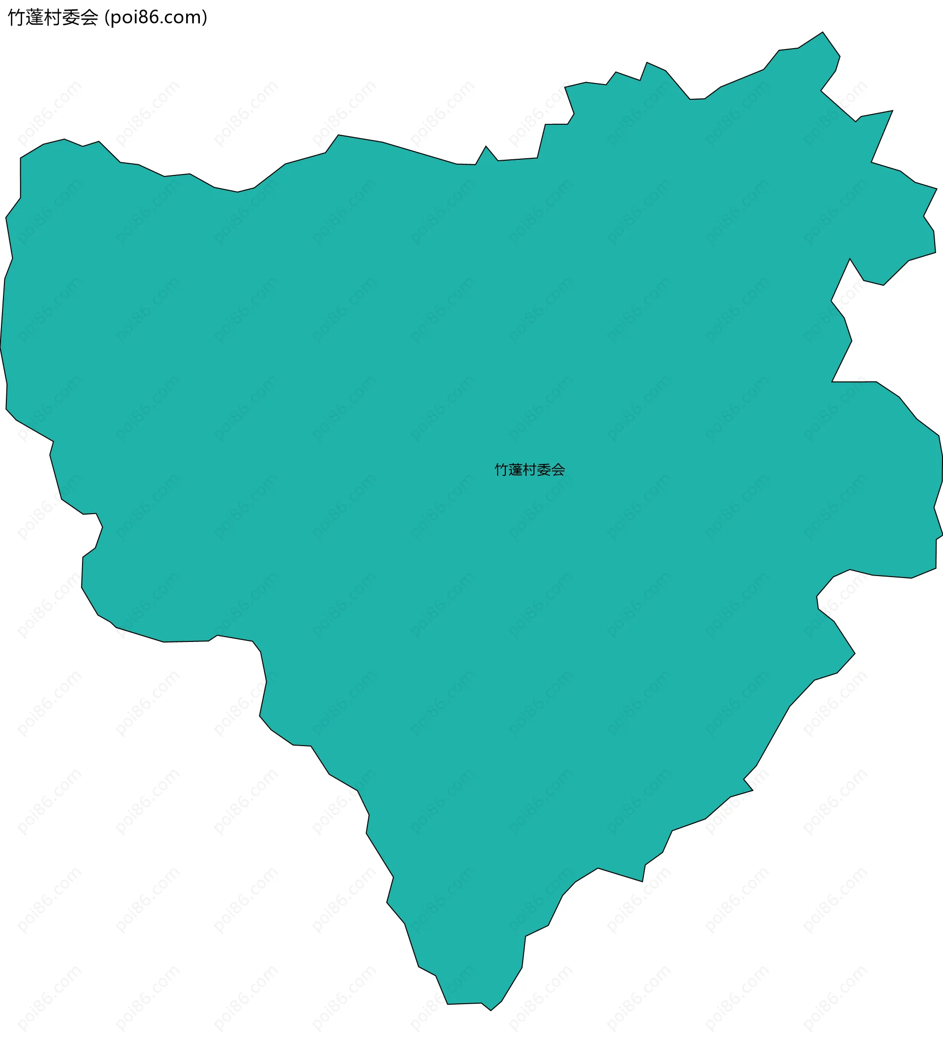 竹蓬村委会边界地图