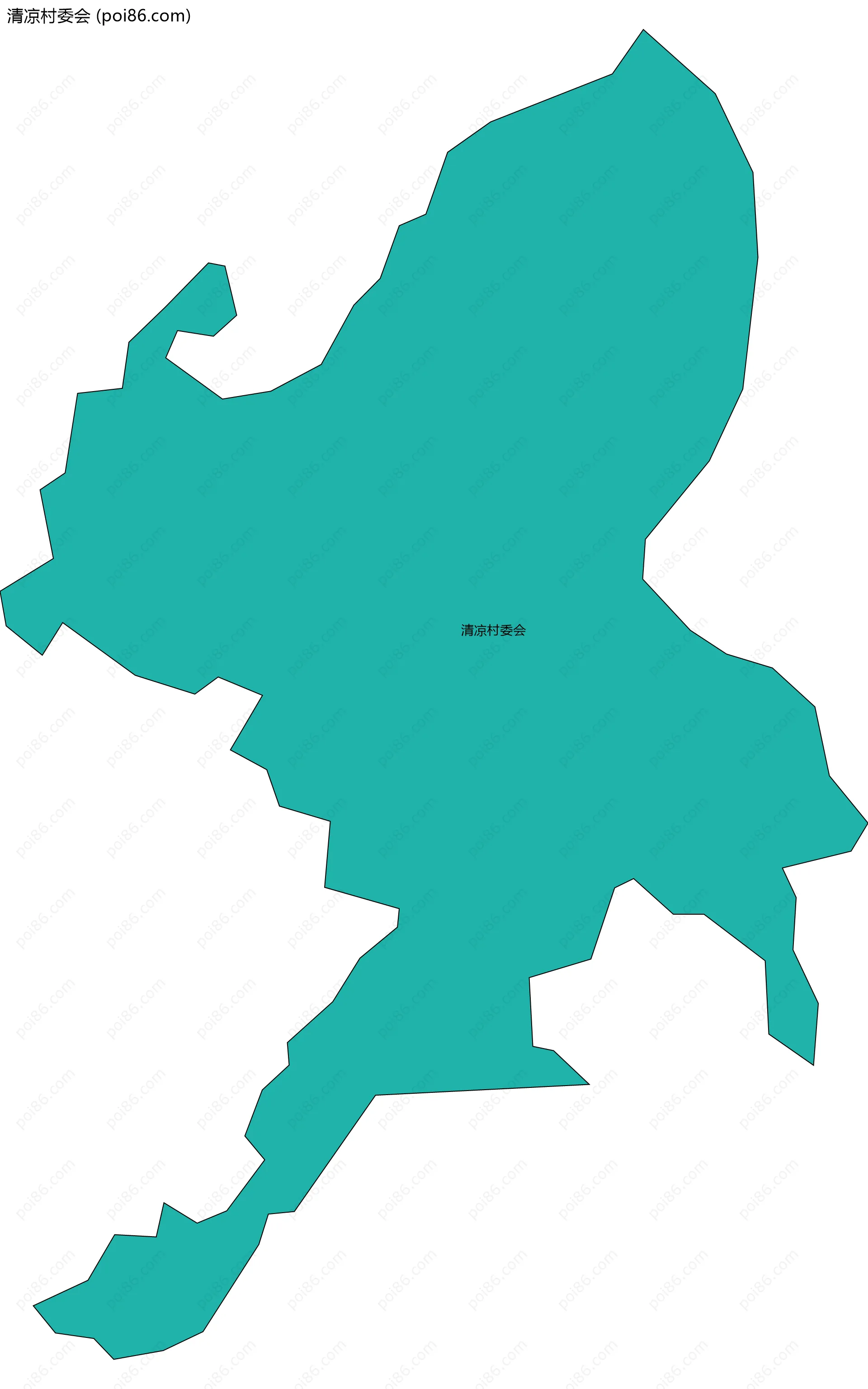 清凉村委会边界地图