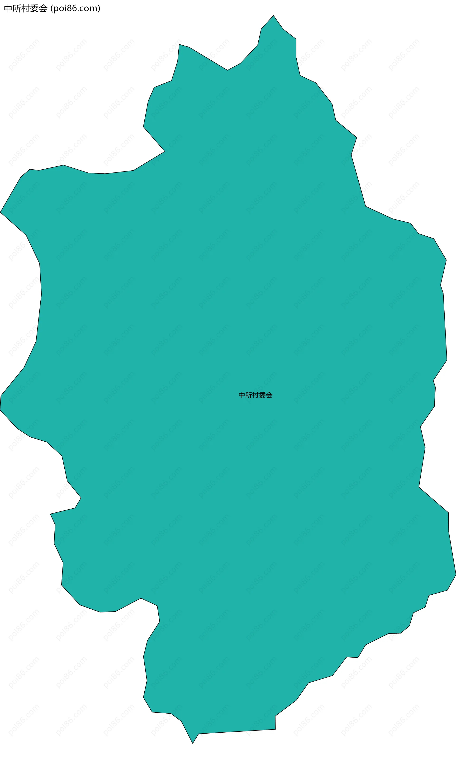 中所村委会边界地图