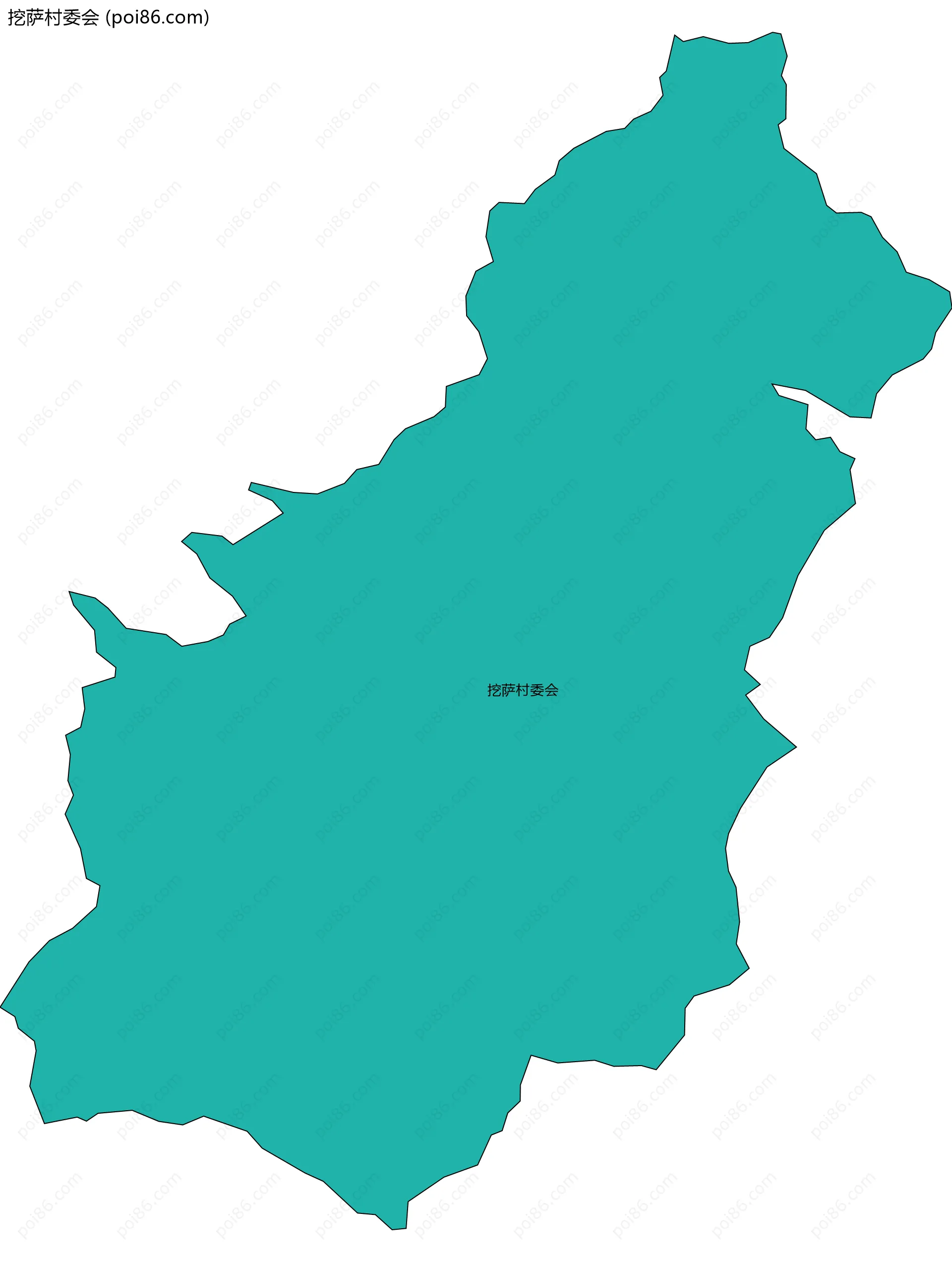 挖萨村委会边界地图