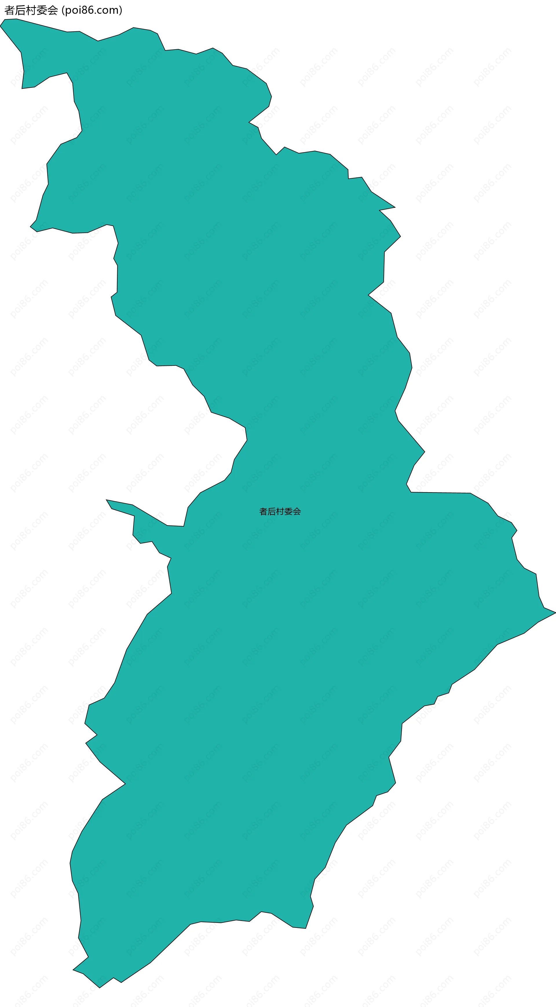 者后村委会边界地图