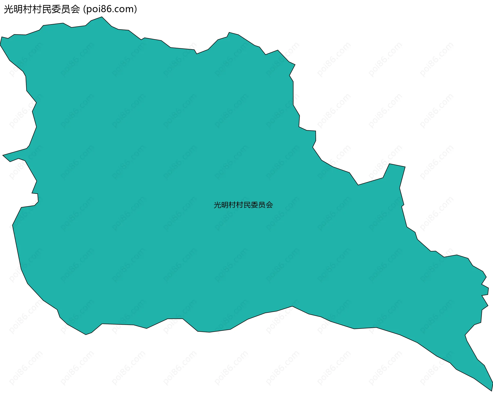 光明村村民委员会边界地图