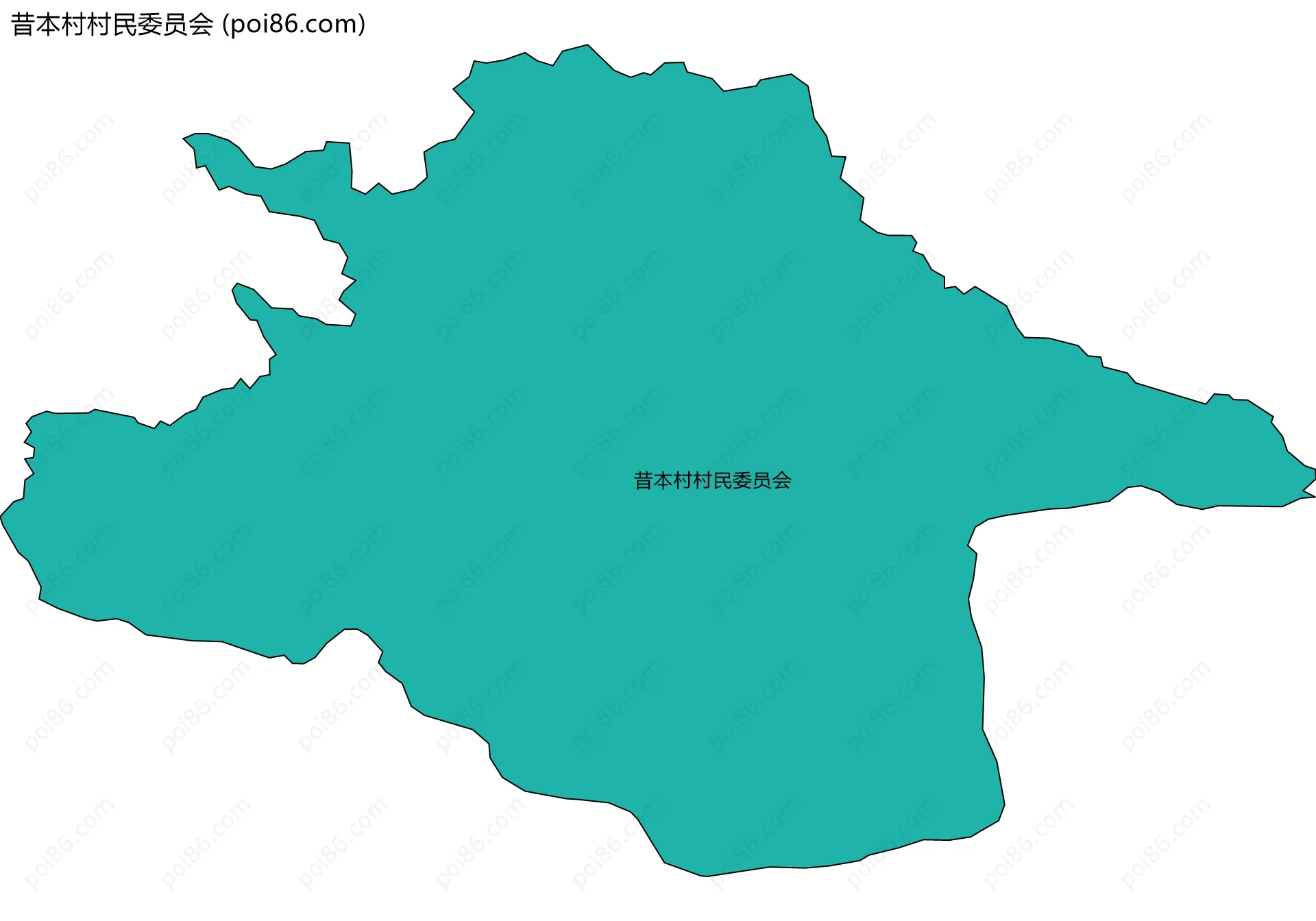 昔本村村民委员会边界地图