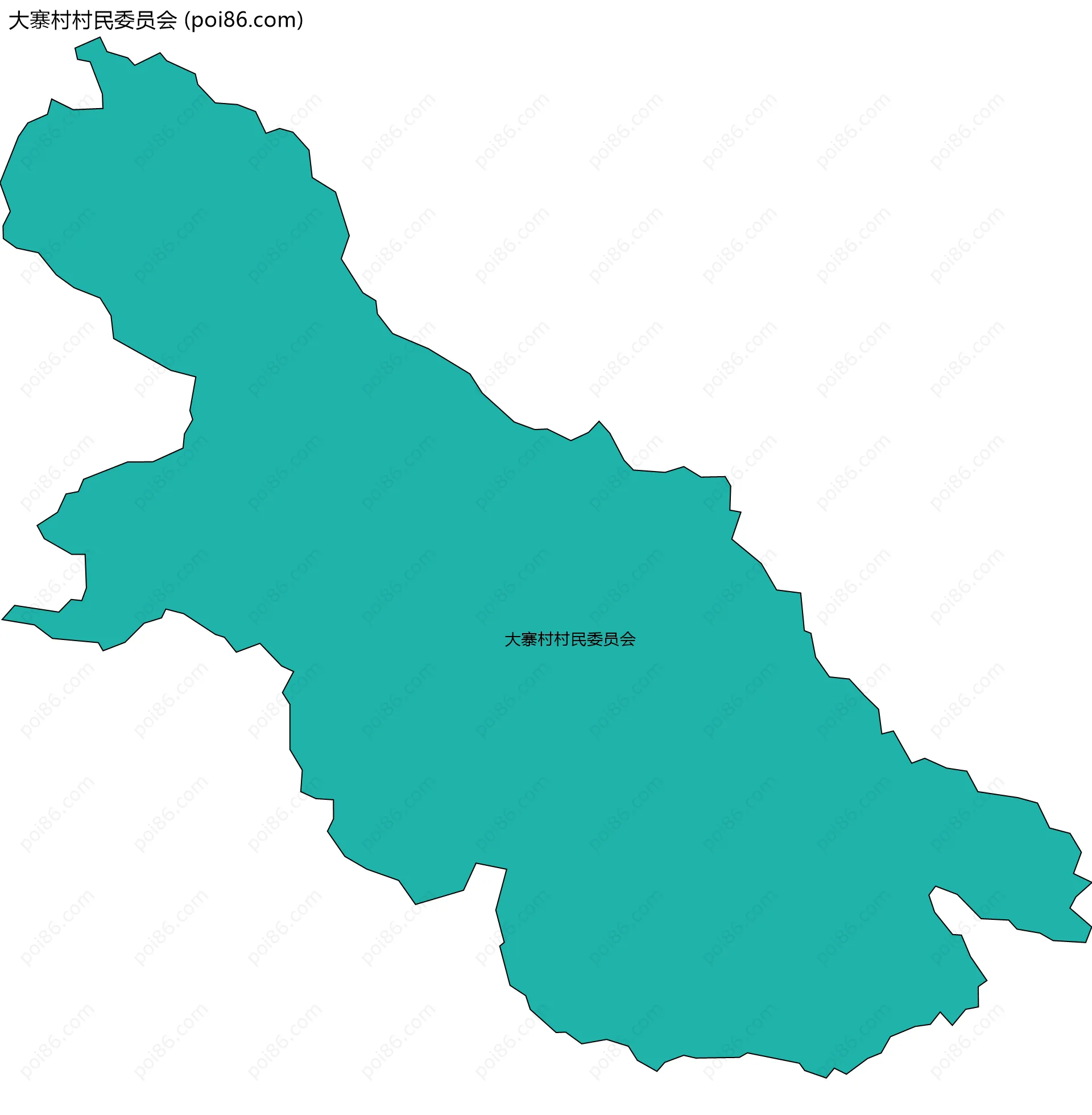 大寨村村民委员会边界地图