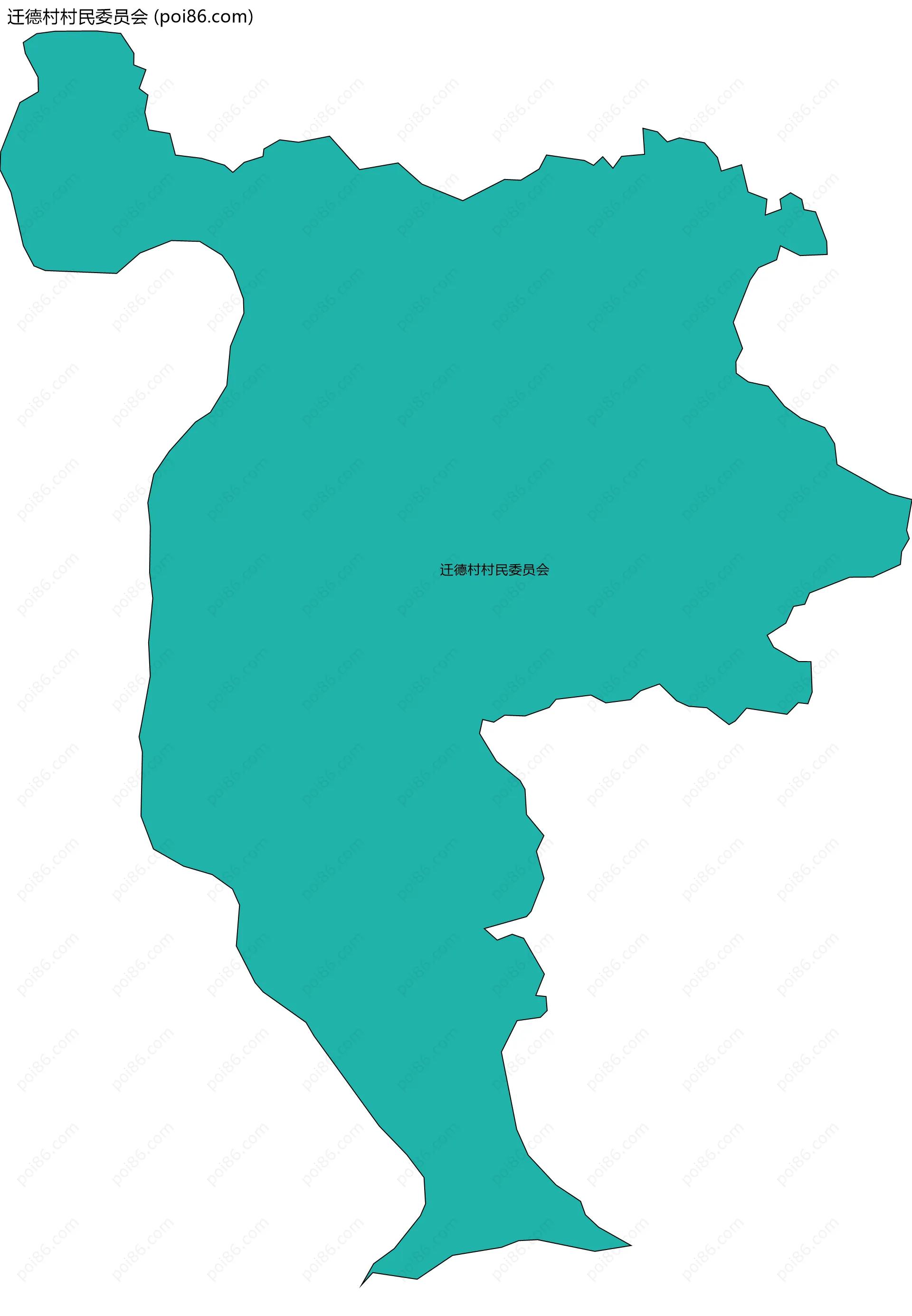 迁德村村民委员会边界地图