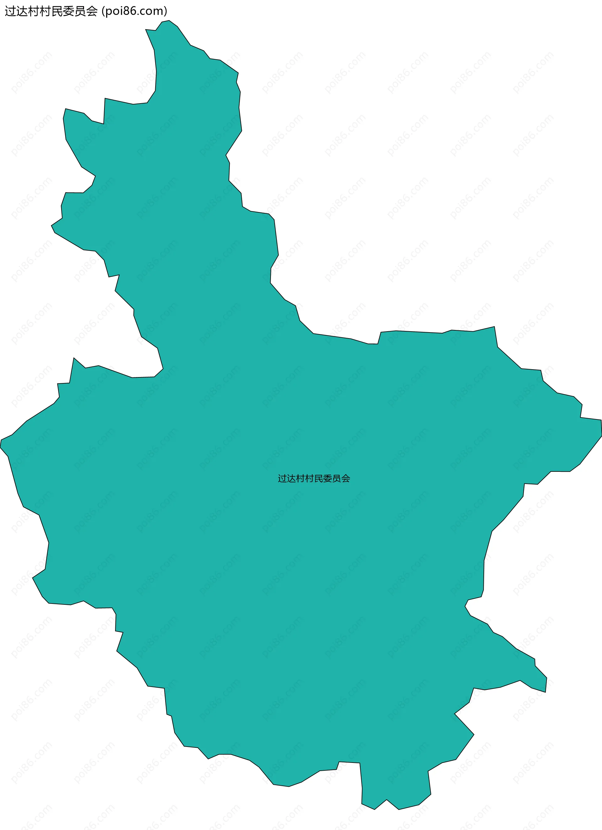 过达村村民委员会边界地图