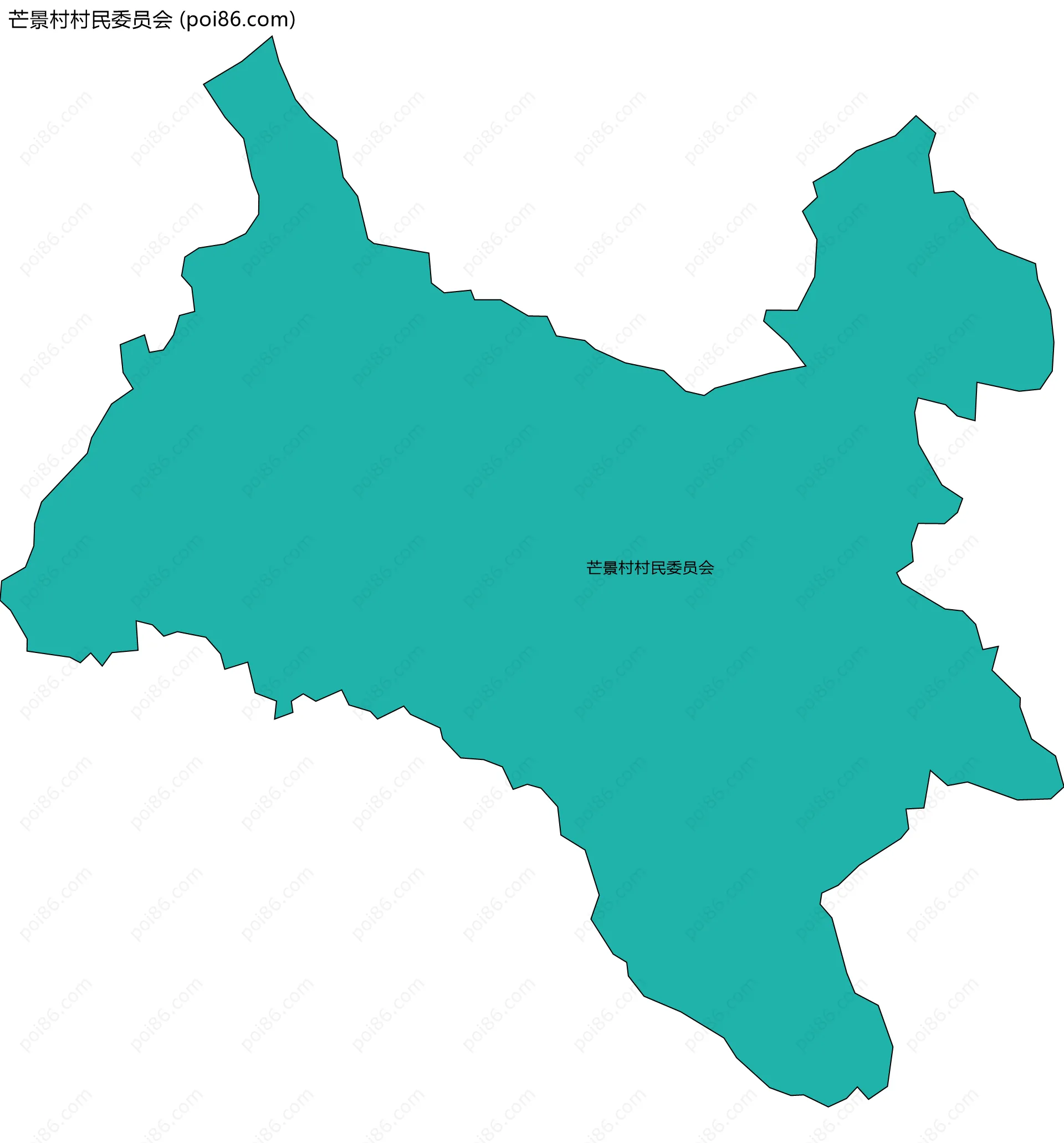 芒景村村民委员会边界地图