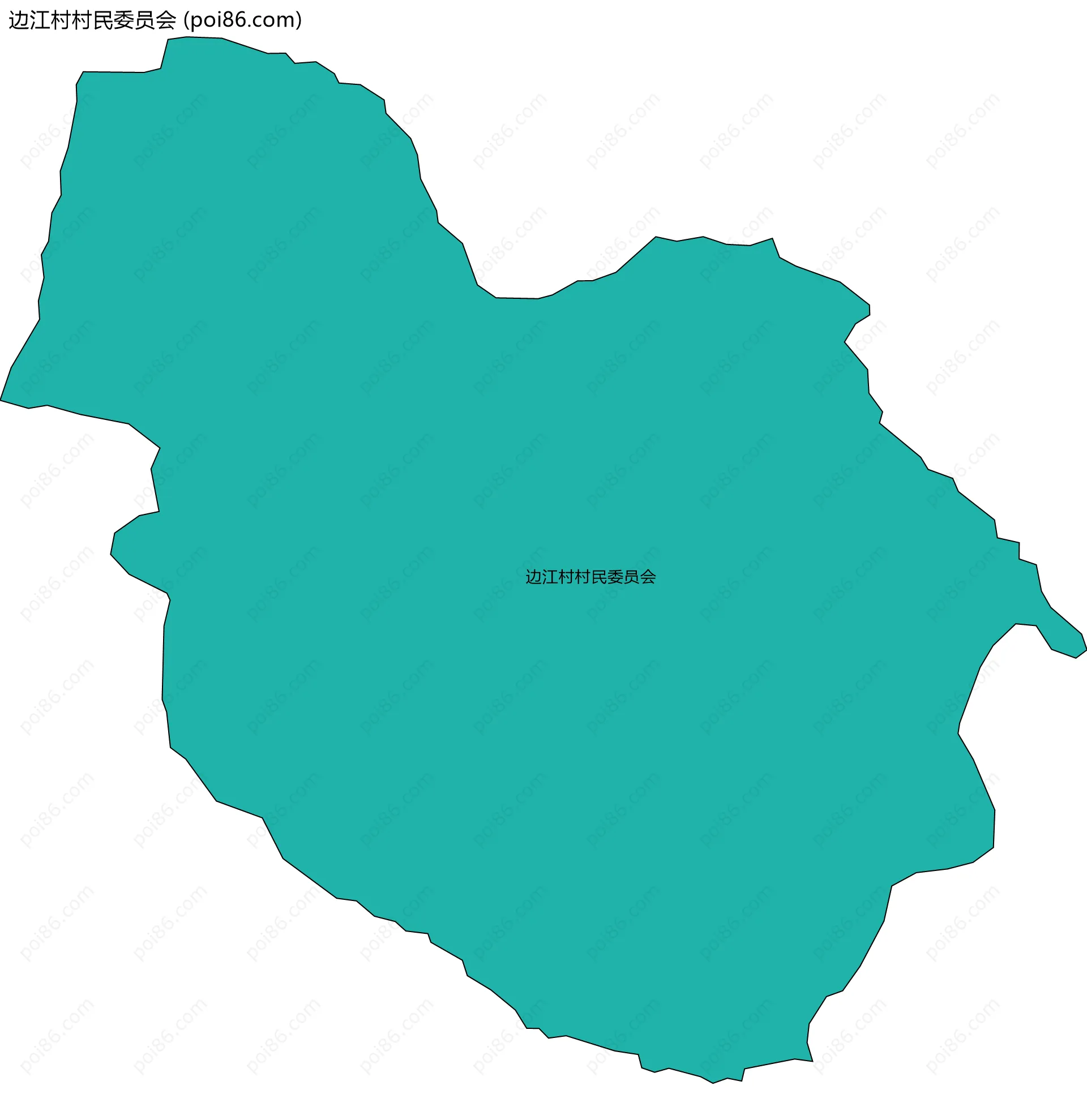 边江村村民委员会边界地图