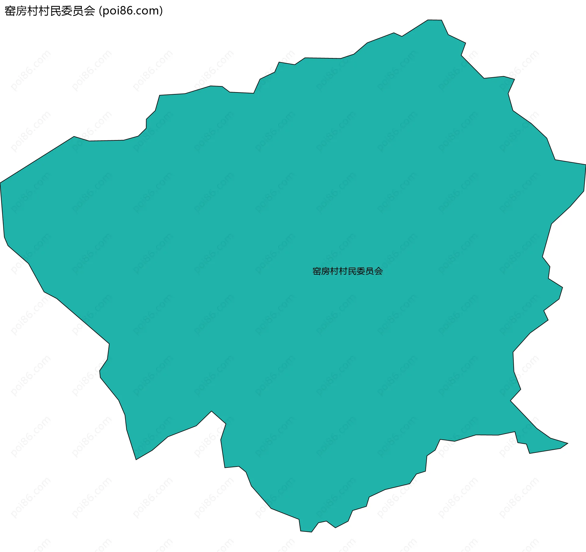 窑房村村民委员会边界地图