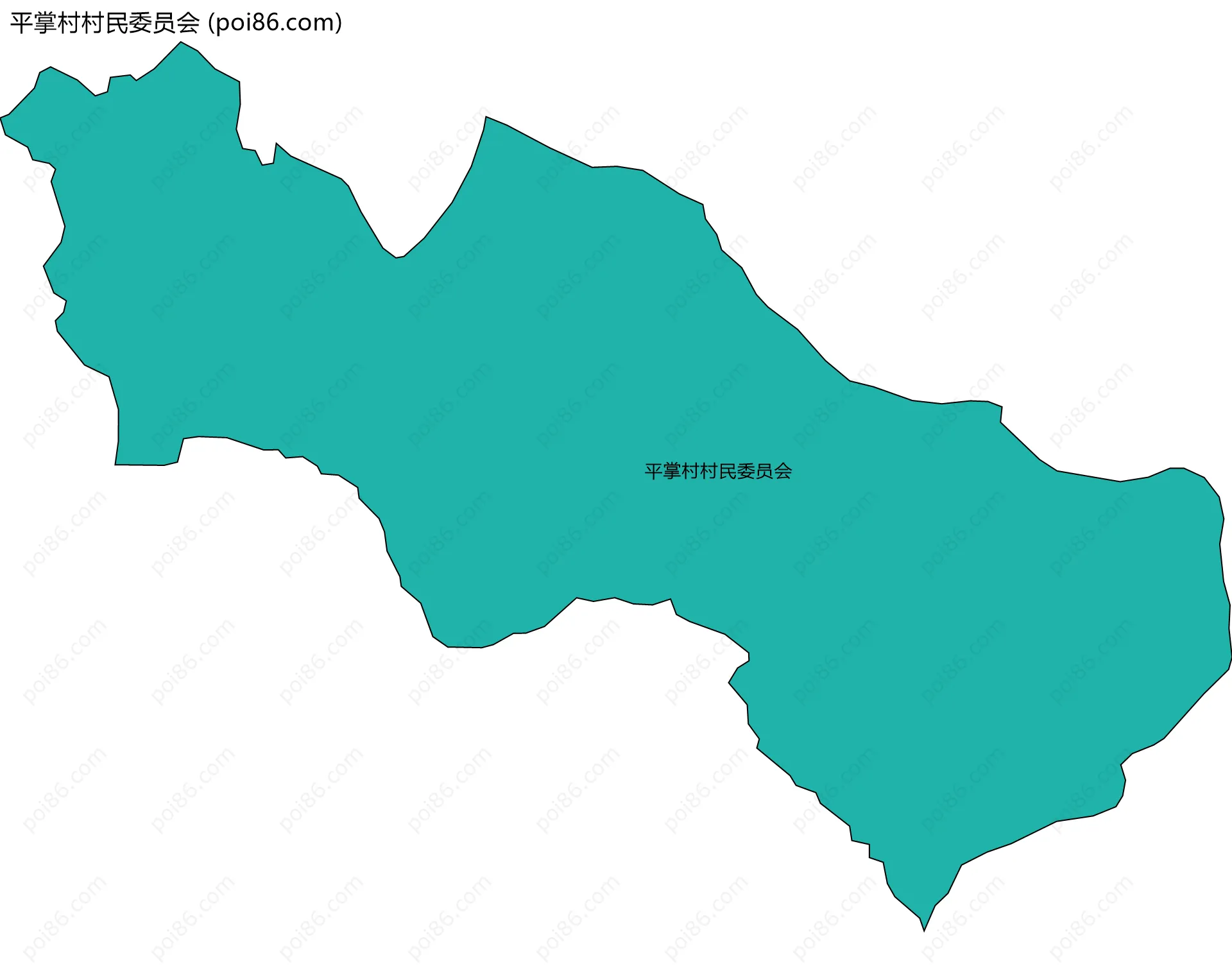 平掌村村民委员会边界地图