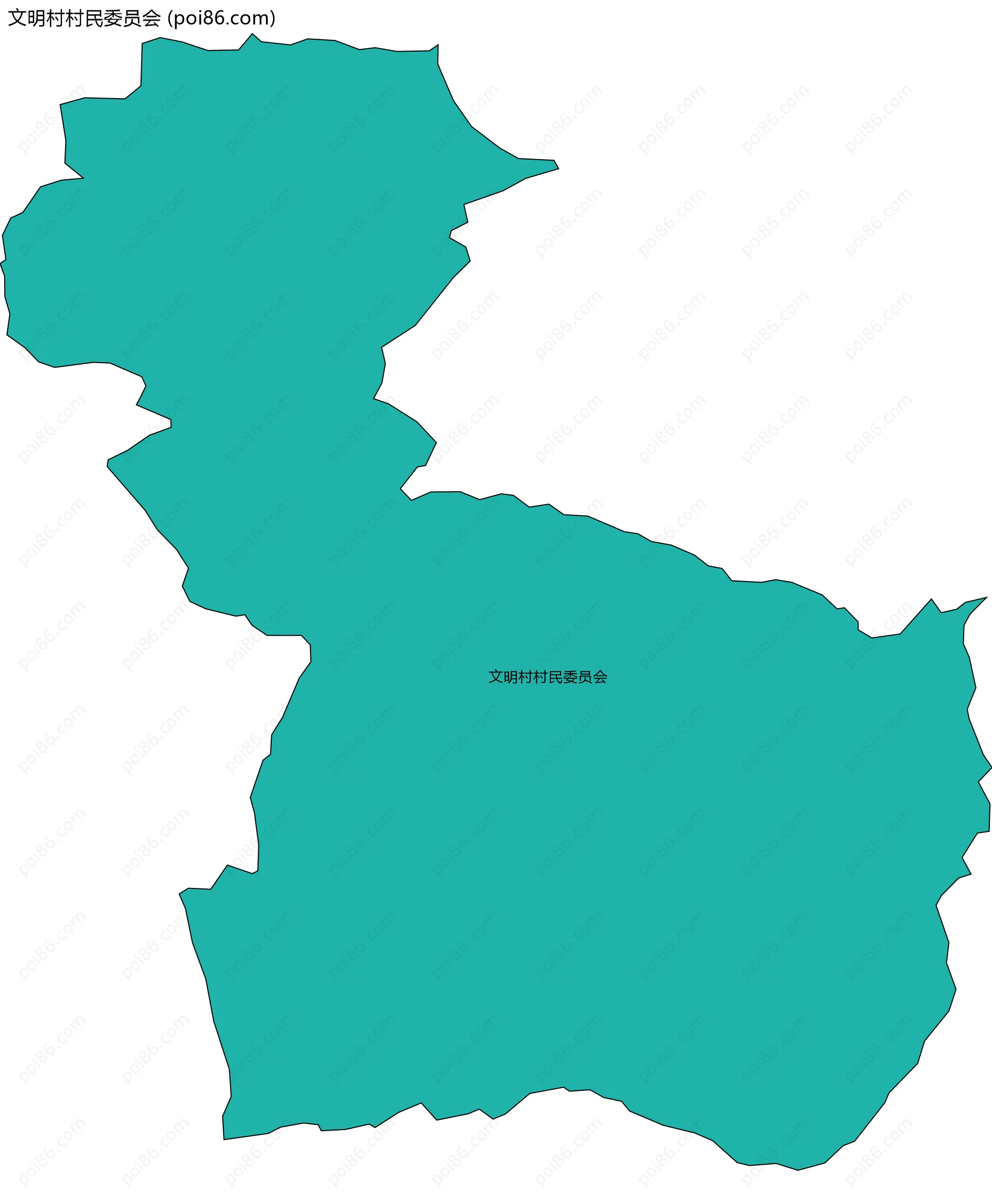 文明村村民委员会边界地图