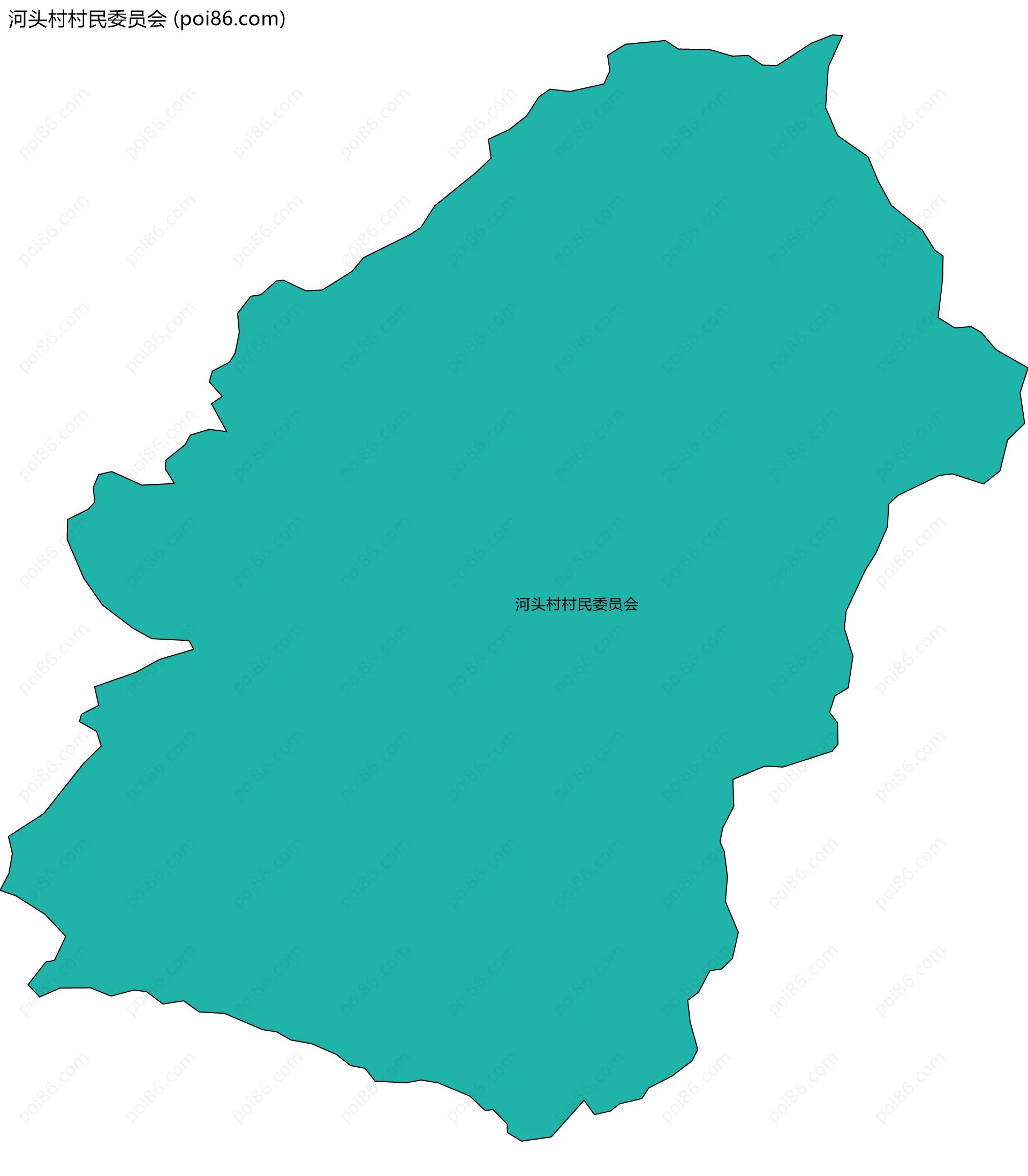 河头村村民委员会边界地图