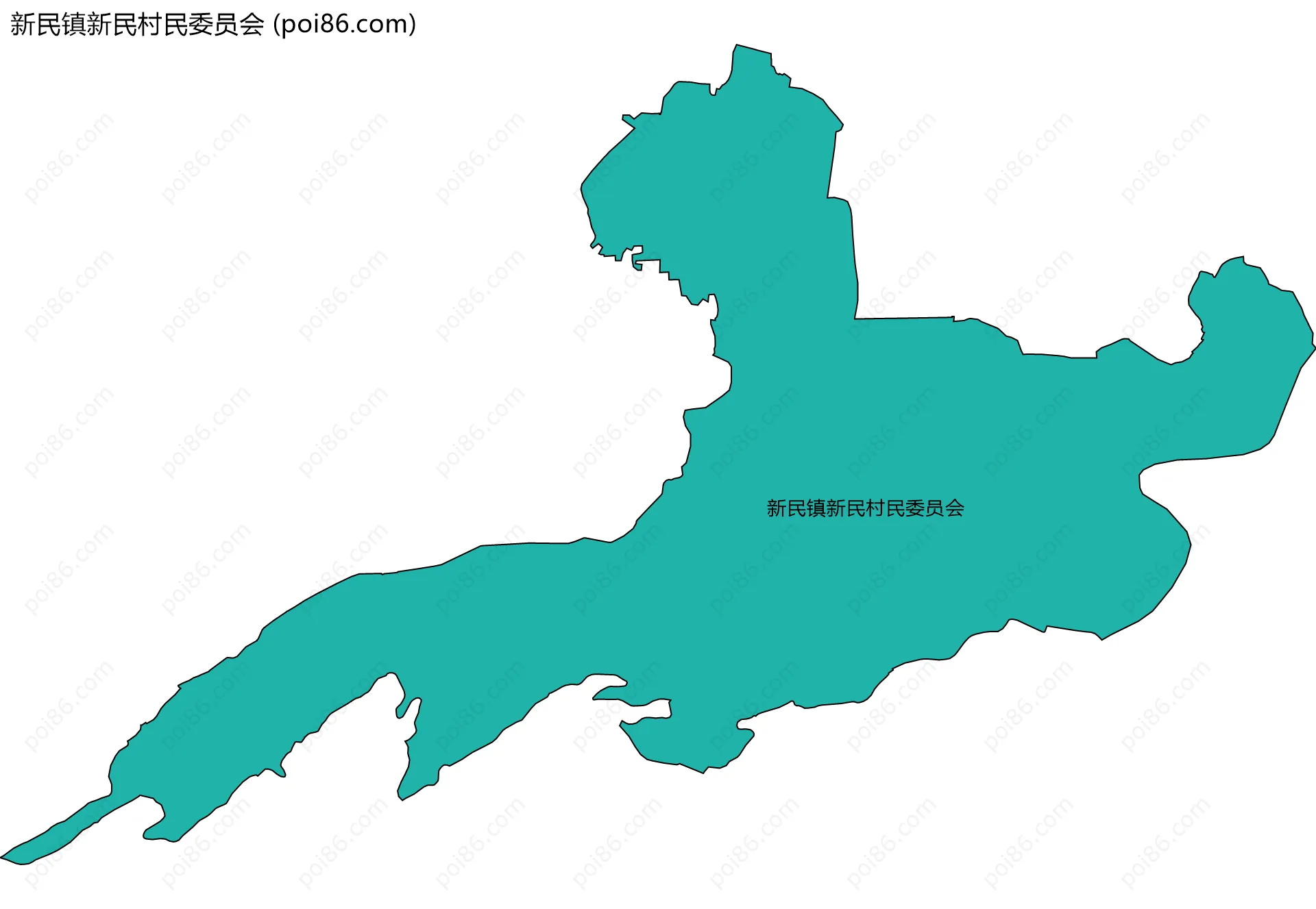新民镇新民村民委员会边界地图