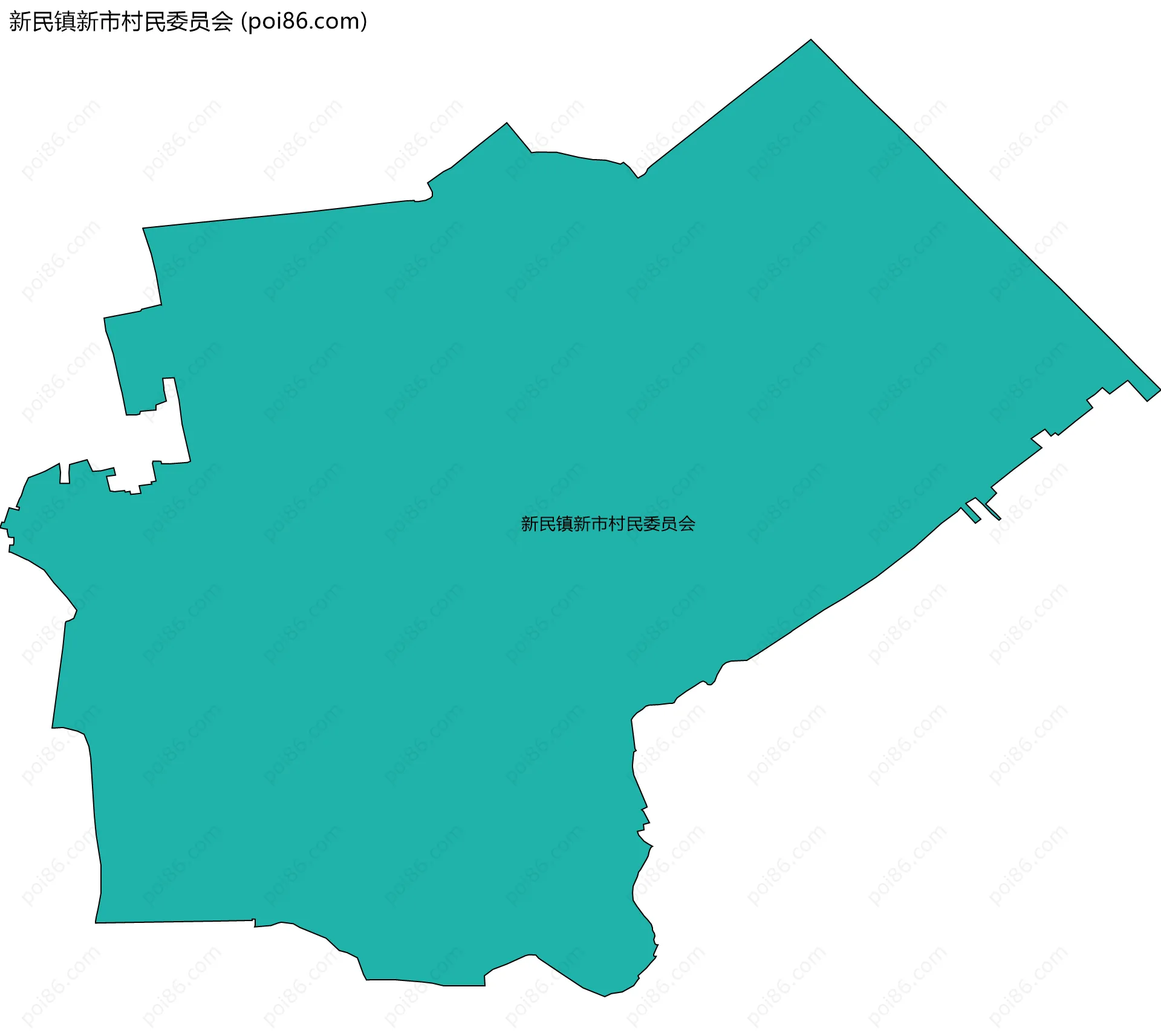 新民镇新市村民委员会边界地图