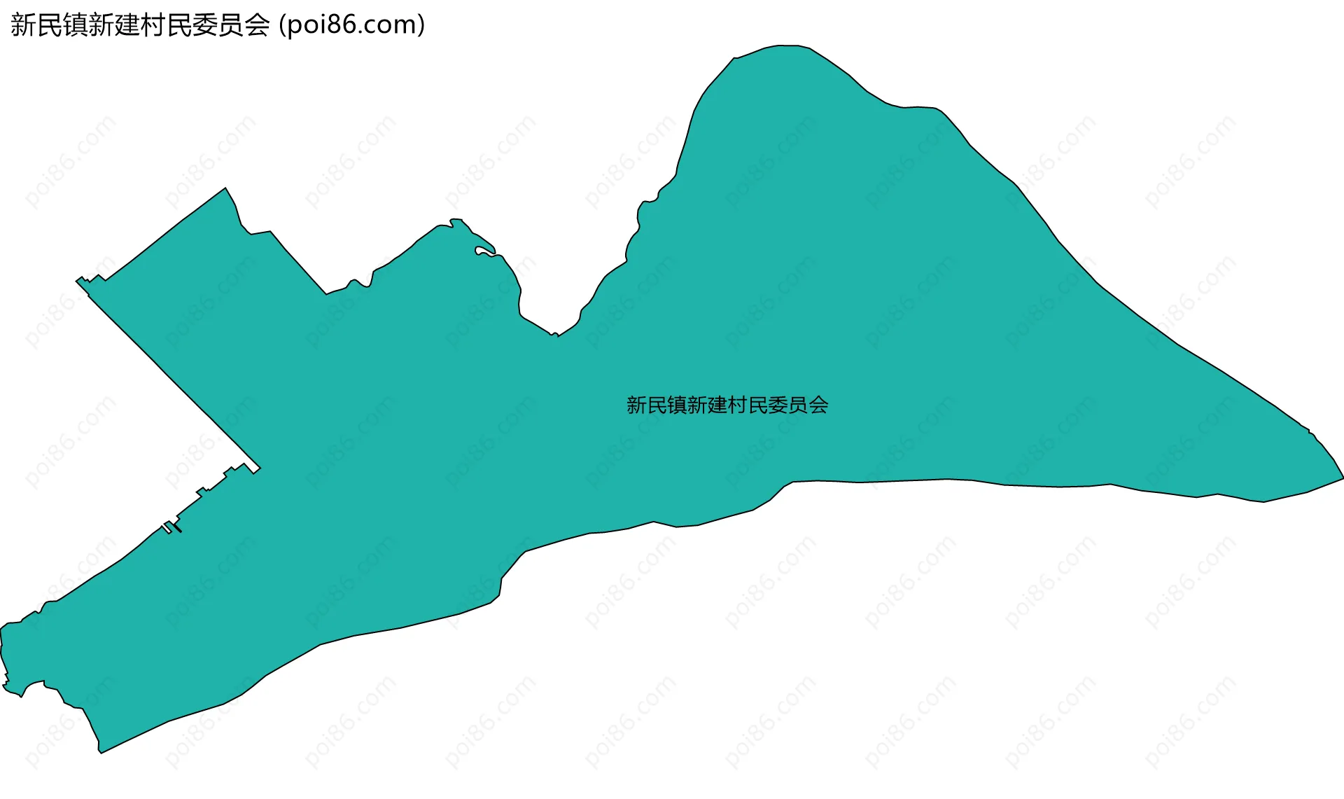 新民镇新建村民委员会边界地图