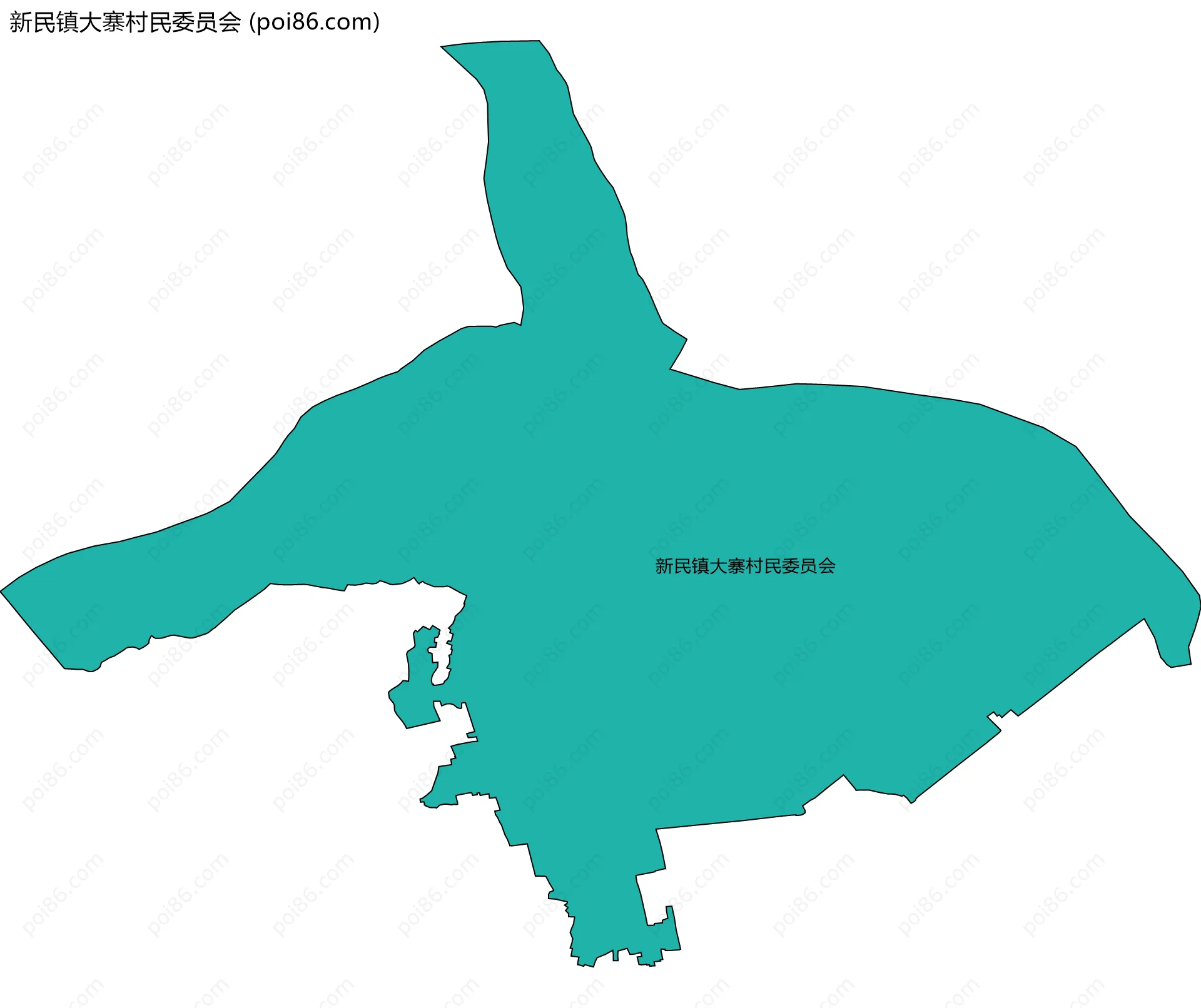 新民镇大寨村民委员会边界地图