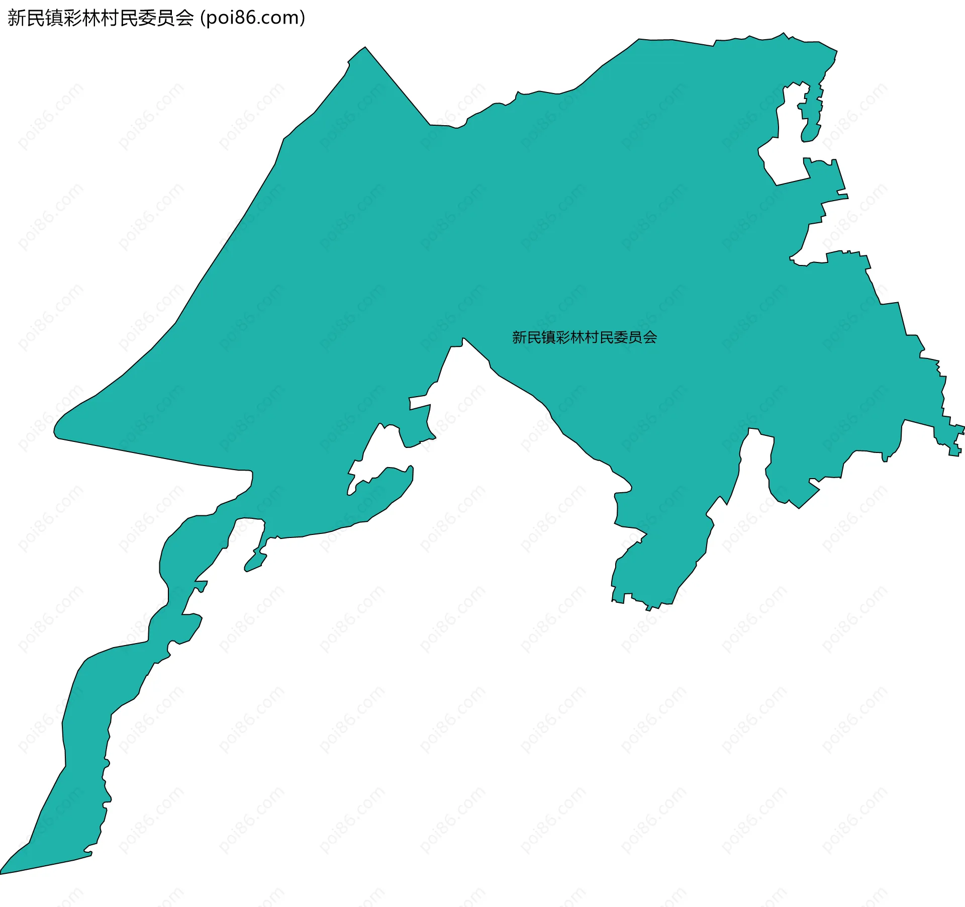新民镇彩林村民委员会边界地图