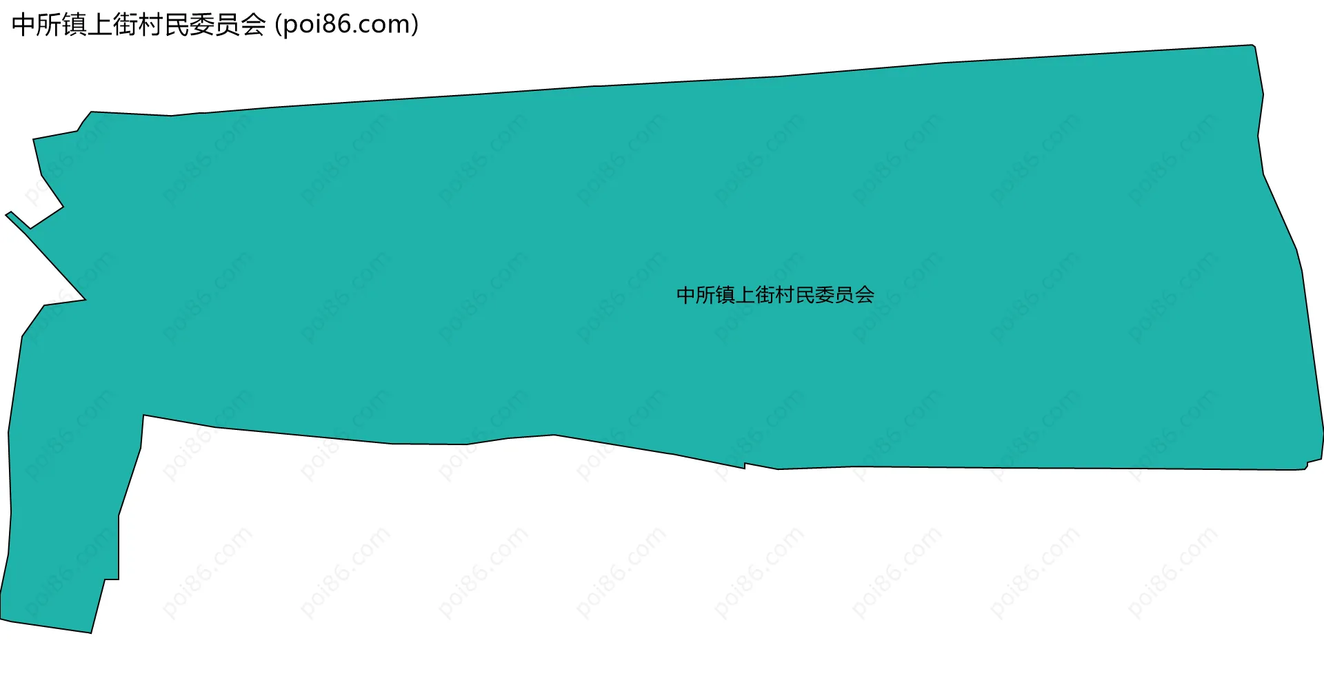 中所镇上街村民委员会边界地图