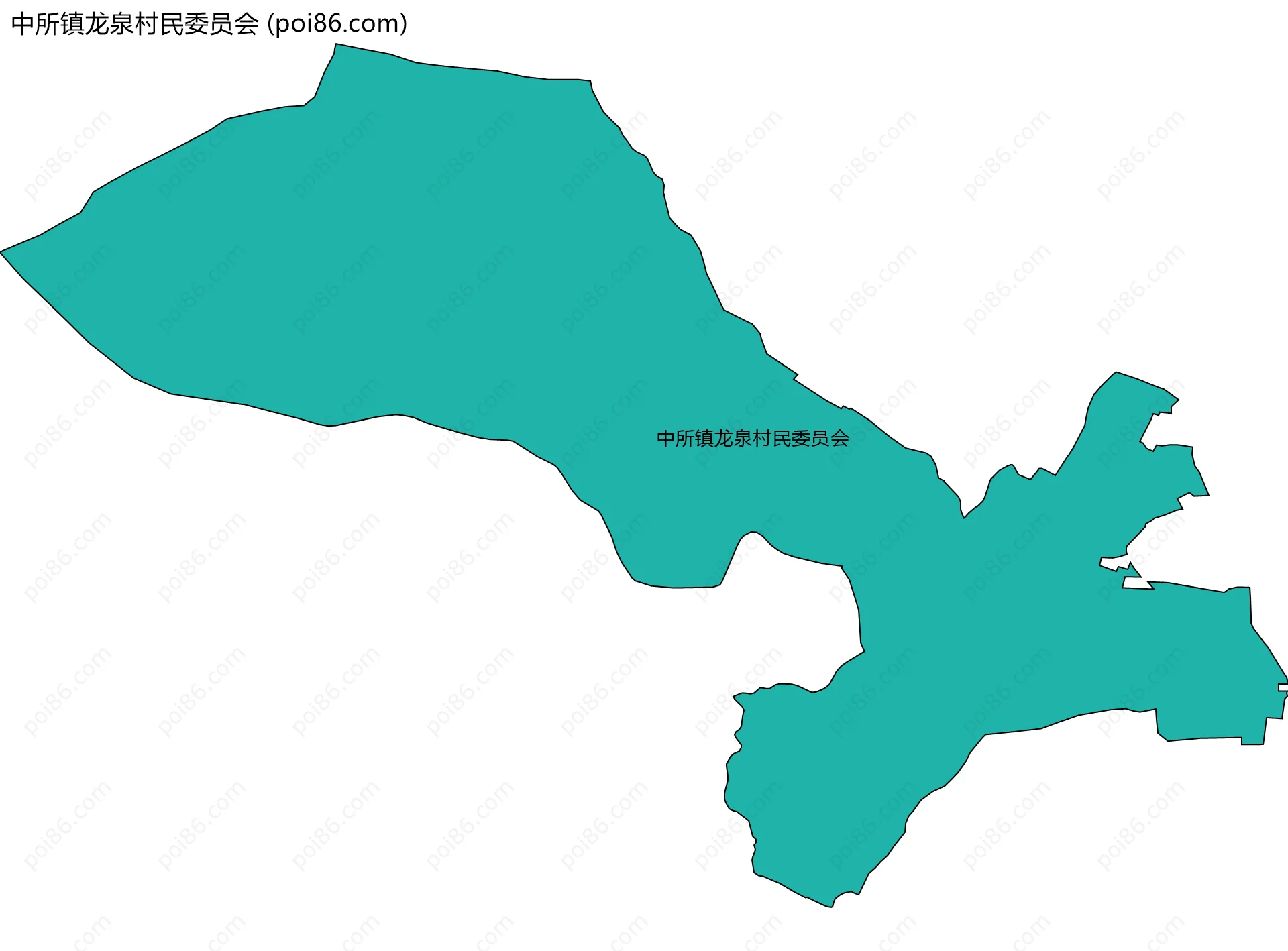 中所镇龙泉村民委员会边界地图